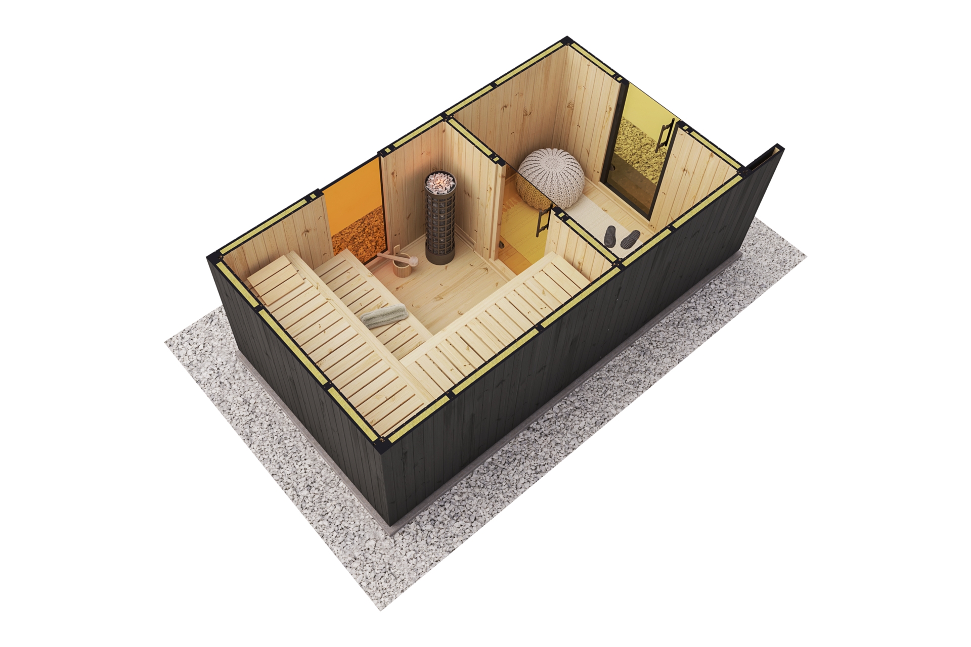 Sauna fińska zewnętrzna Megiw Musta