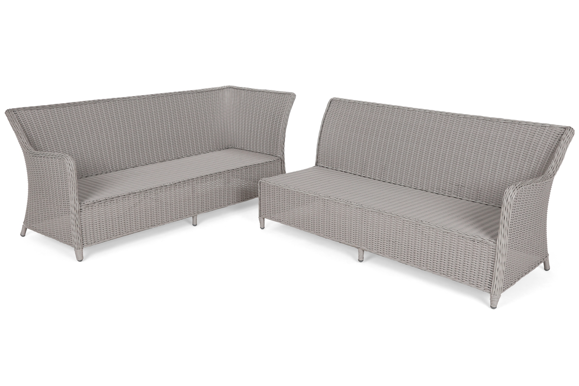 Narożny zestaw mebli ogrodowych lewy California White / Grey