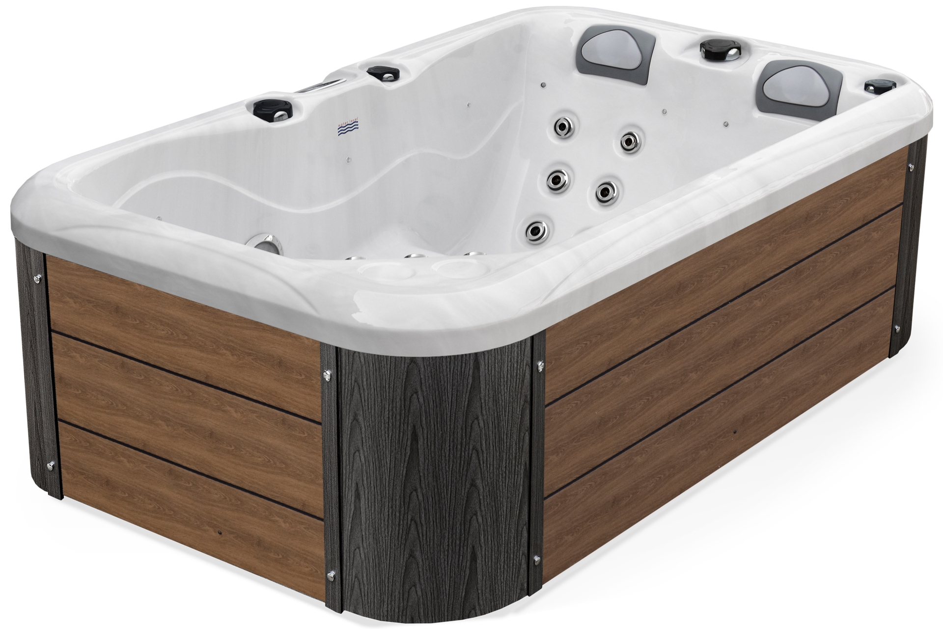 Wanna ogrodowa z hydromasażem Aquess Zenya 1201 Grey / Brown 3-osobowa