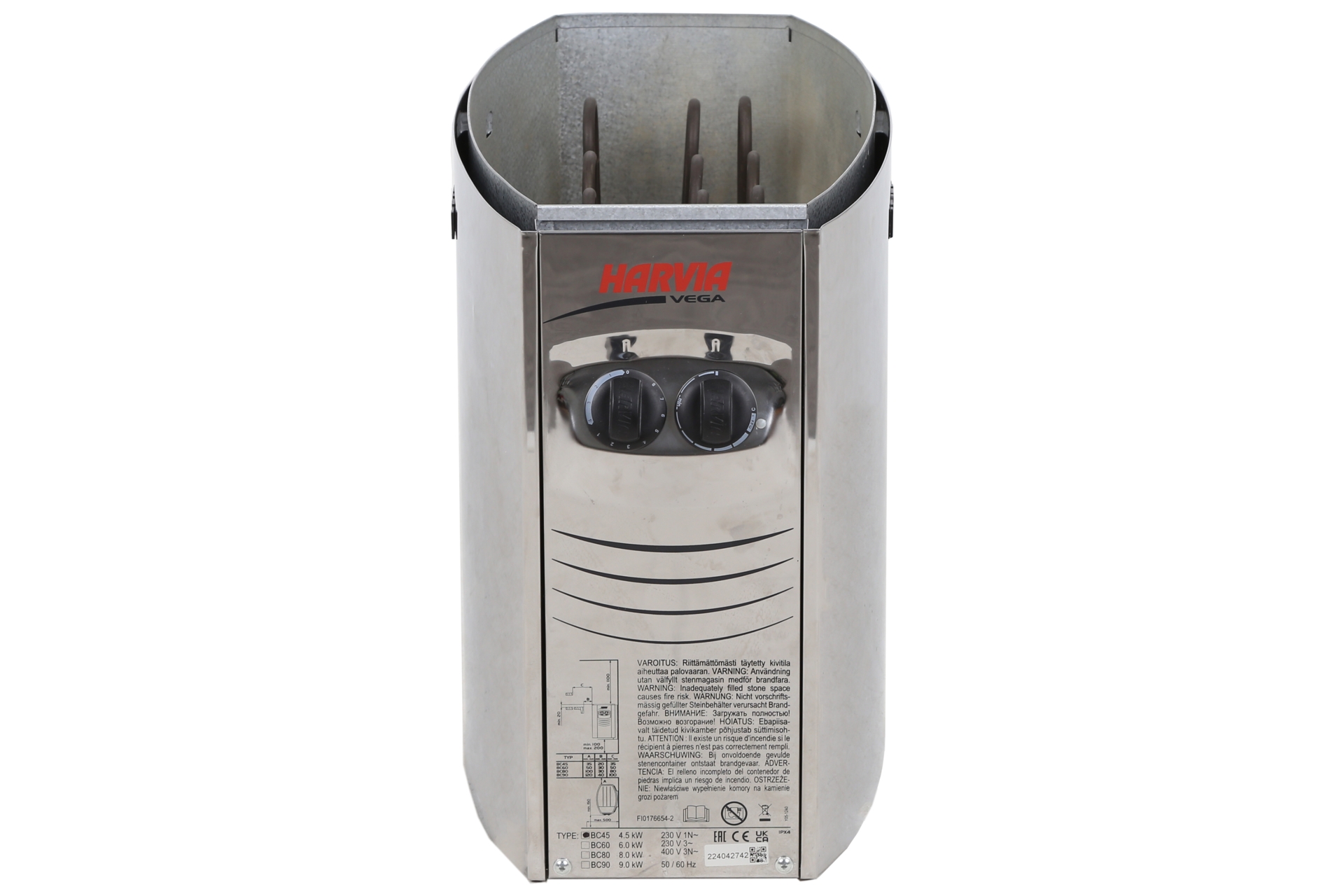 Piec elektryczny do sauny Harvia 4,5 kW II. gatunek