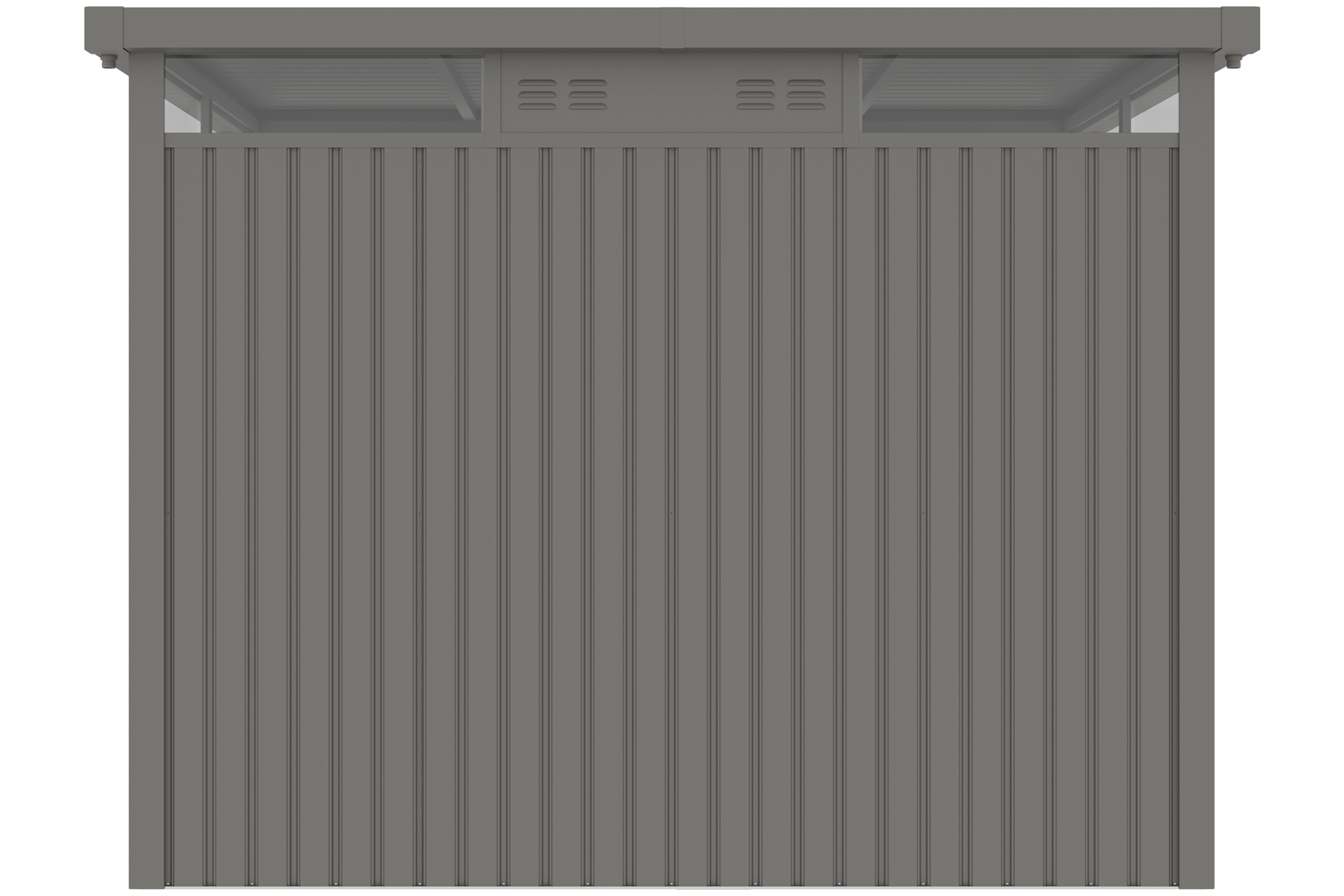 Domek narzędziowy Kopenhaga 569 x 230 cm Silver Grey z wiatą