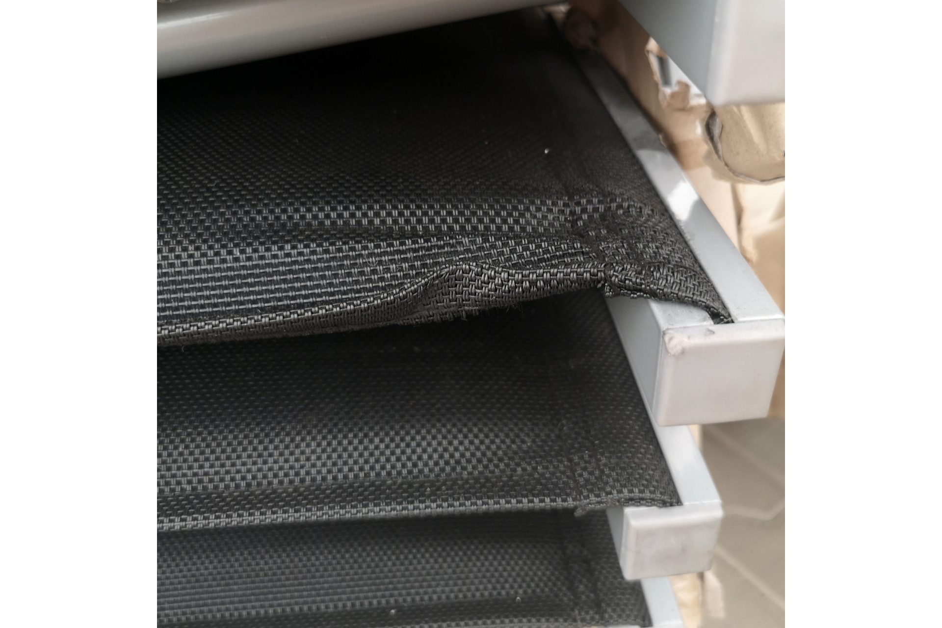 Leżak ogrodowy aluminiowy Ibiza Silver / Black II. gatunek