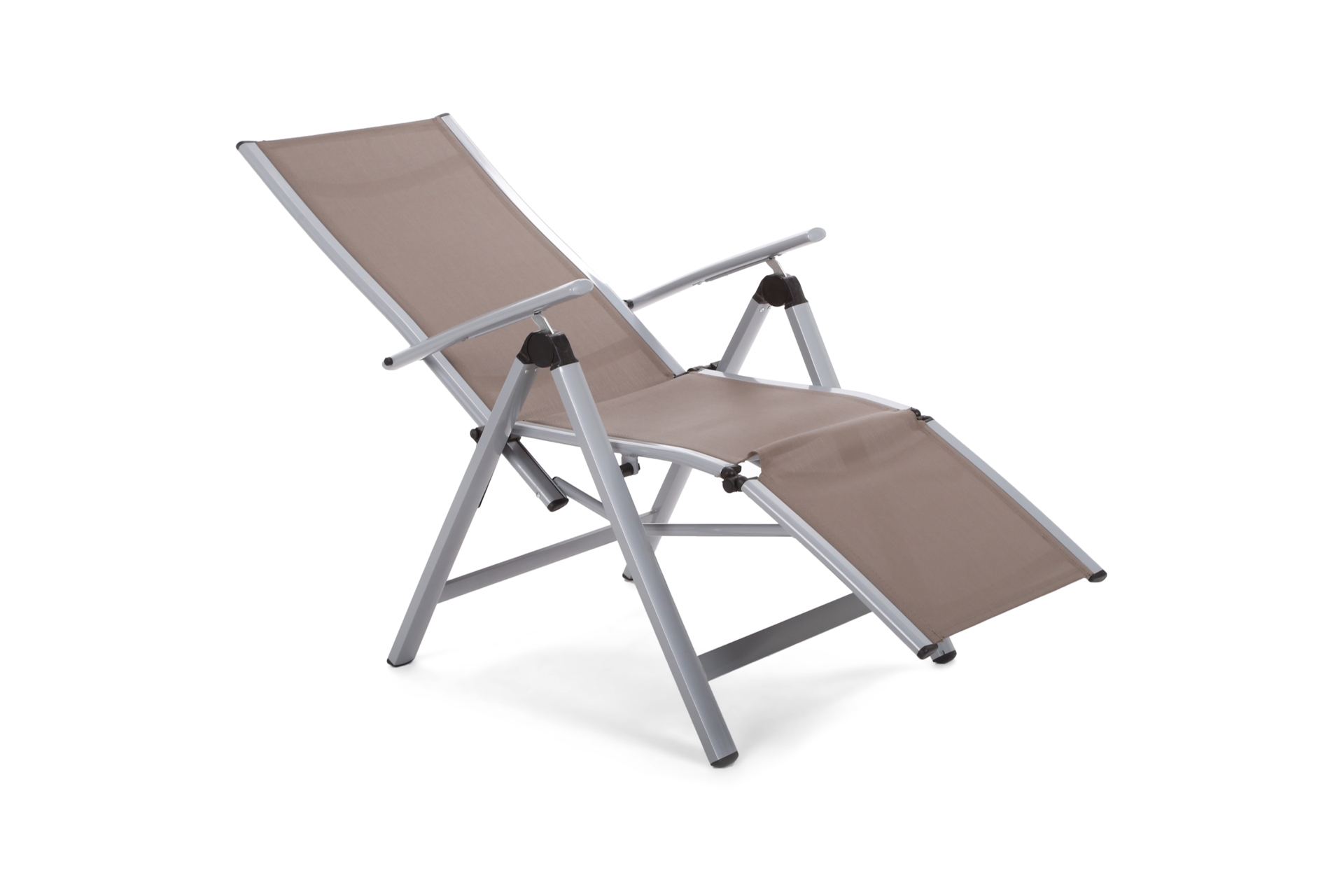 Krzesło ogrodowe aluminiowe Ibiza Relax Silver / Taupe