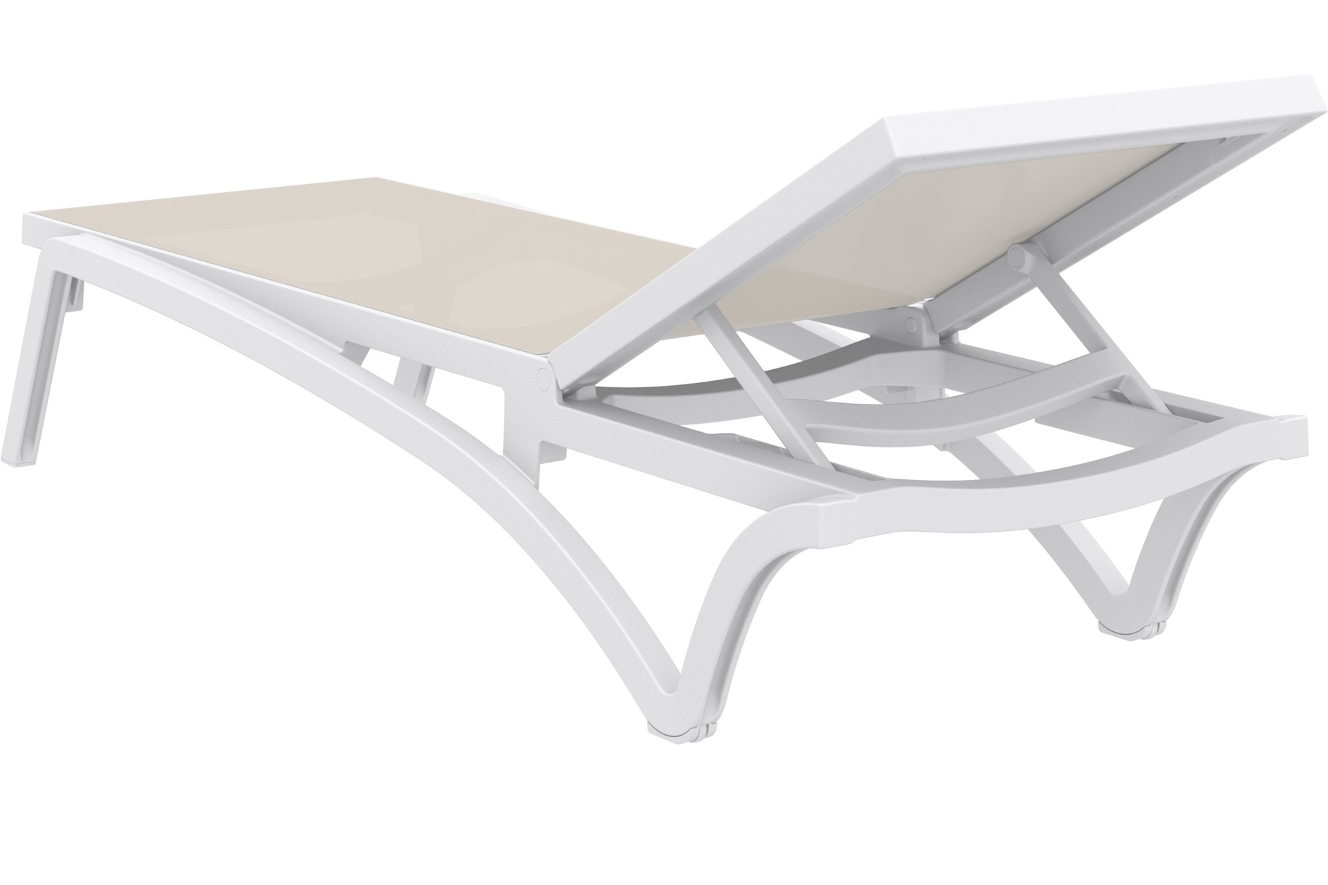 Leżak ogrodowy Siesta Pacific White / Taupe