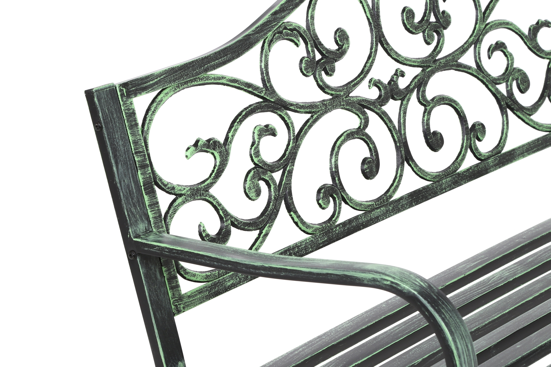 Ławka ogrodowa metalowa Bloom Green