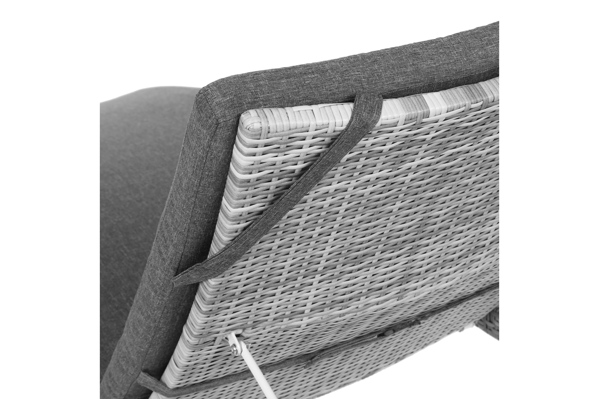 Zestaw leżaków ogrodowych z technorattanu Marbella Light Grey / Grey Melange ze stolikiem