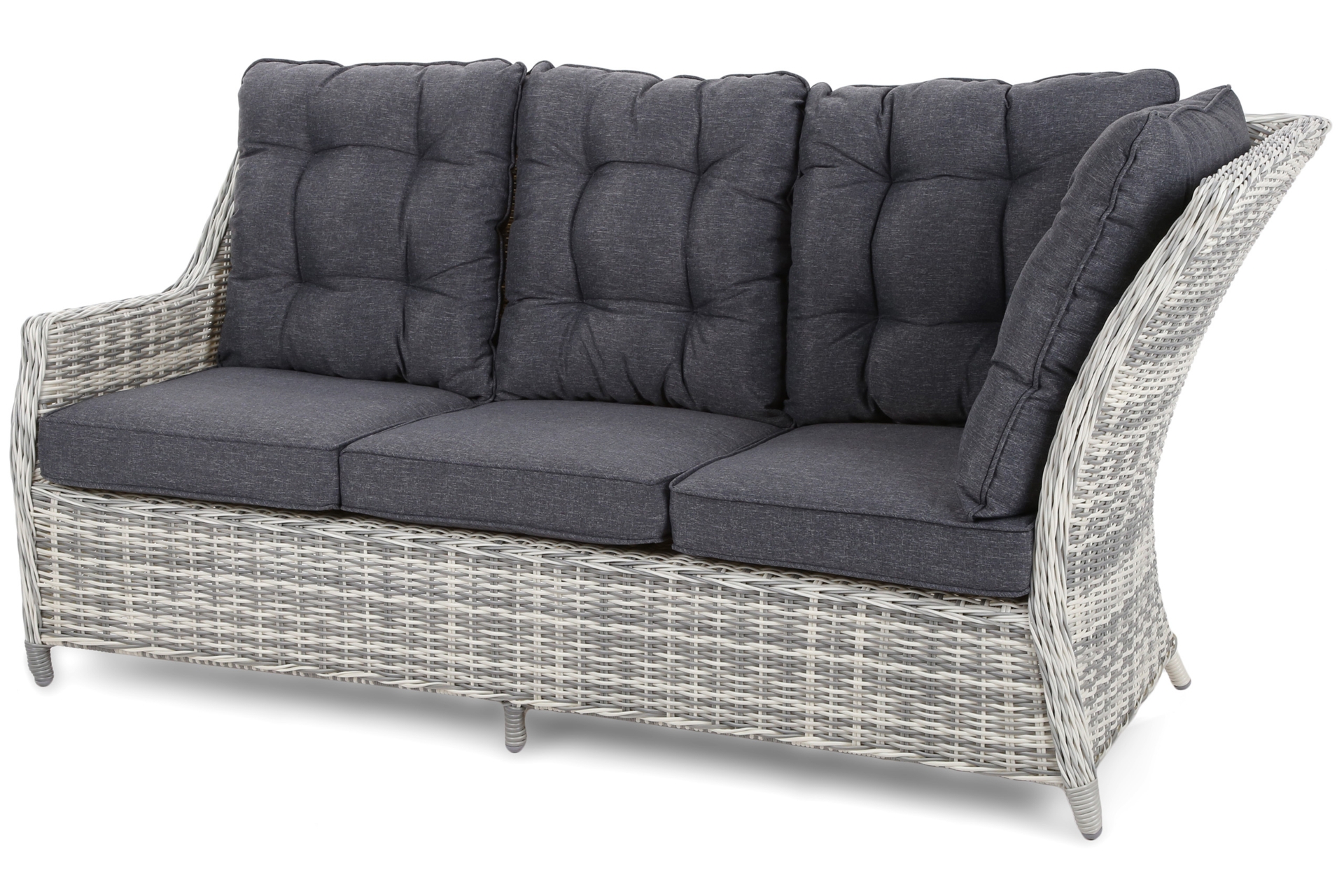 Narożnik technorattanowy lewy Alicante Light Grey / Grey Melange