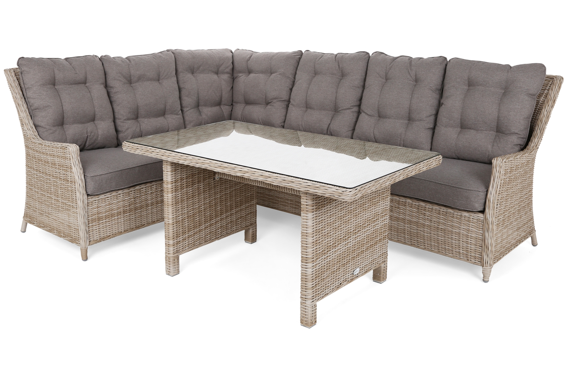 Narożny zestaw mebli ogrodowych lewy Alicante Beige / Beige Melange