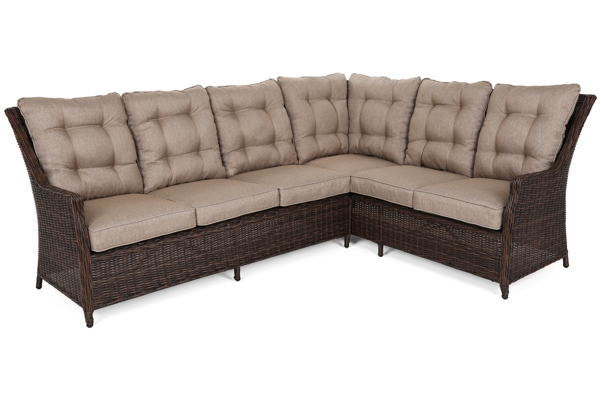Narożnik technorattanowy prawy Alicante Brown Mat / Brown Melange