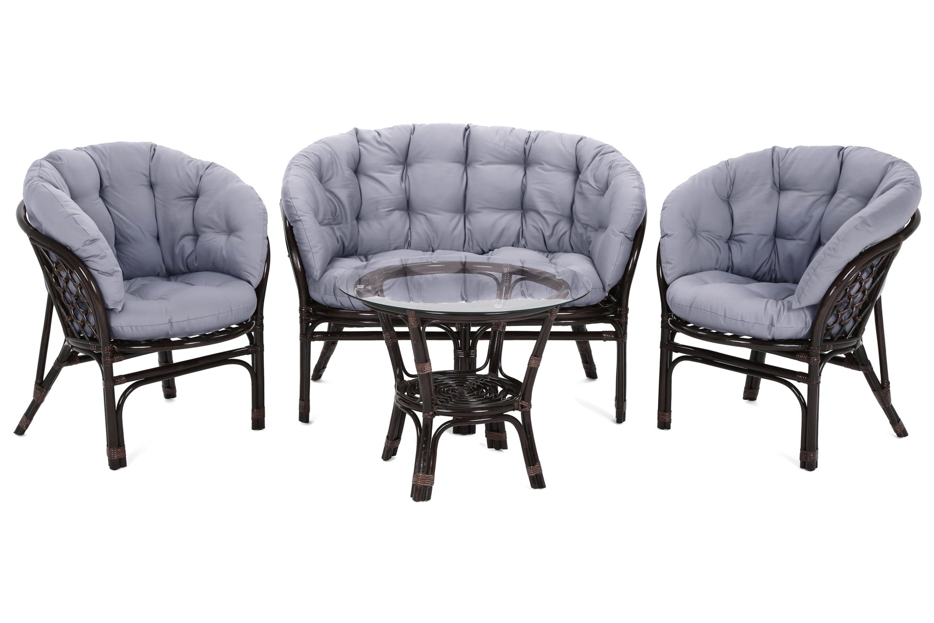 Meble ogrodowe rattanowe Bahama Brown / Grey 3+1