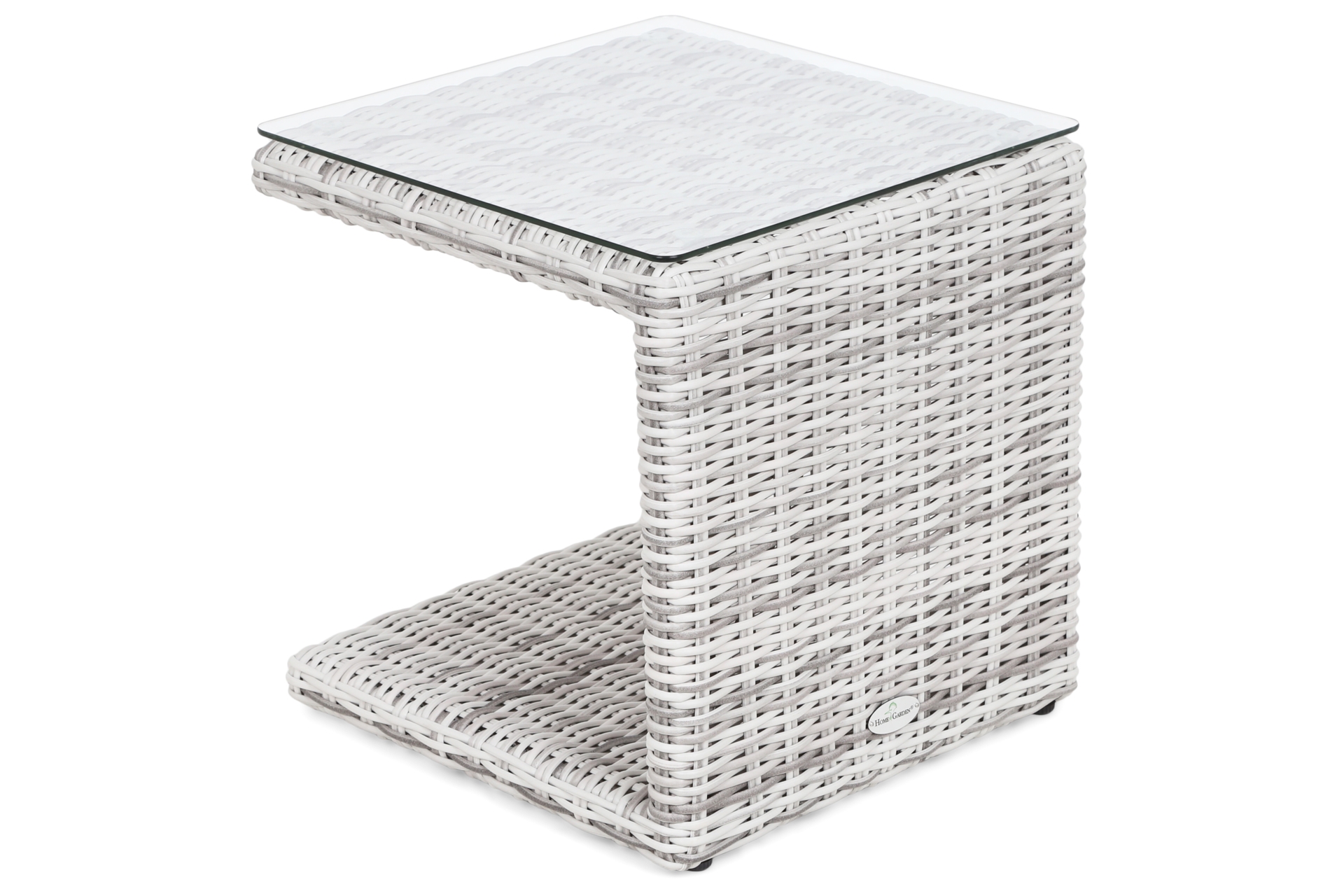 Zestaw leżaków ogrodowych z technorattanu Marbella Light Grey / Grey Melange ze stolikiem