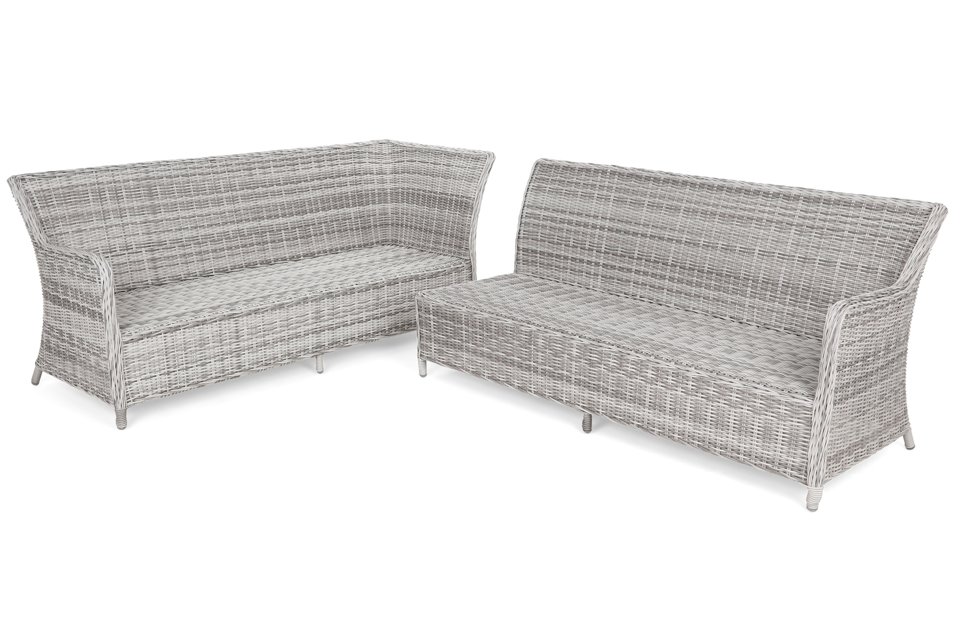 Narożny zestaw mebli ogrodowych lewy California Light Grey / Grey Melange