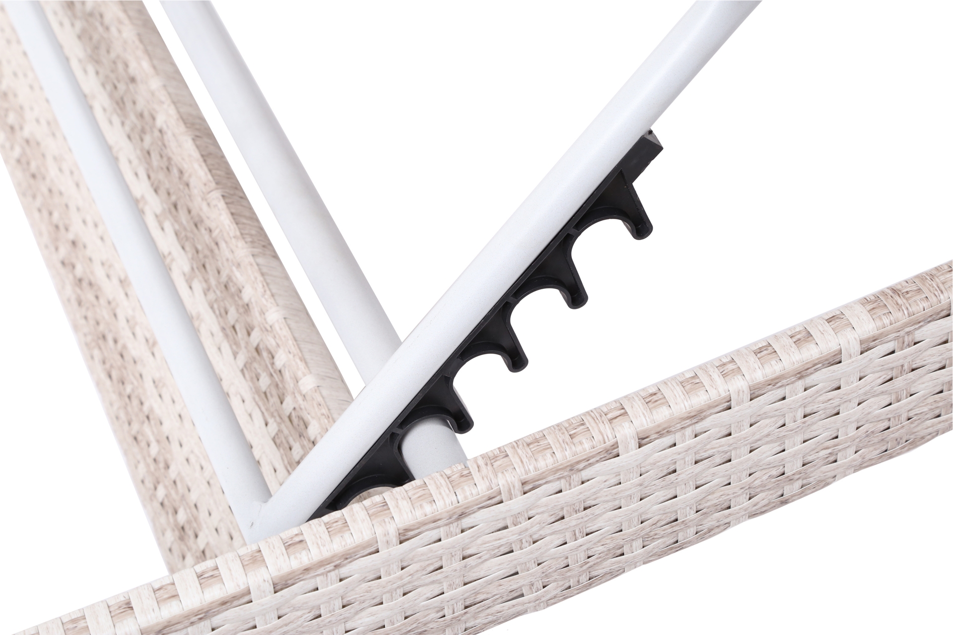 Leżak ogrodowy technorattanowy Bora Bora Beige / Beige Melange ze stolikiem 