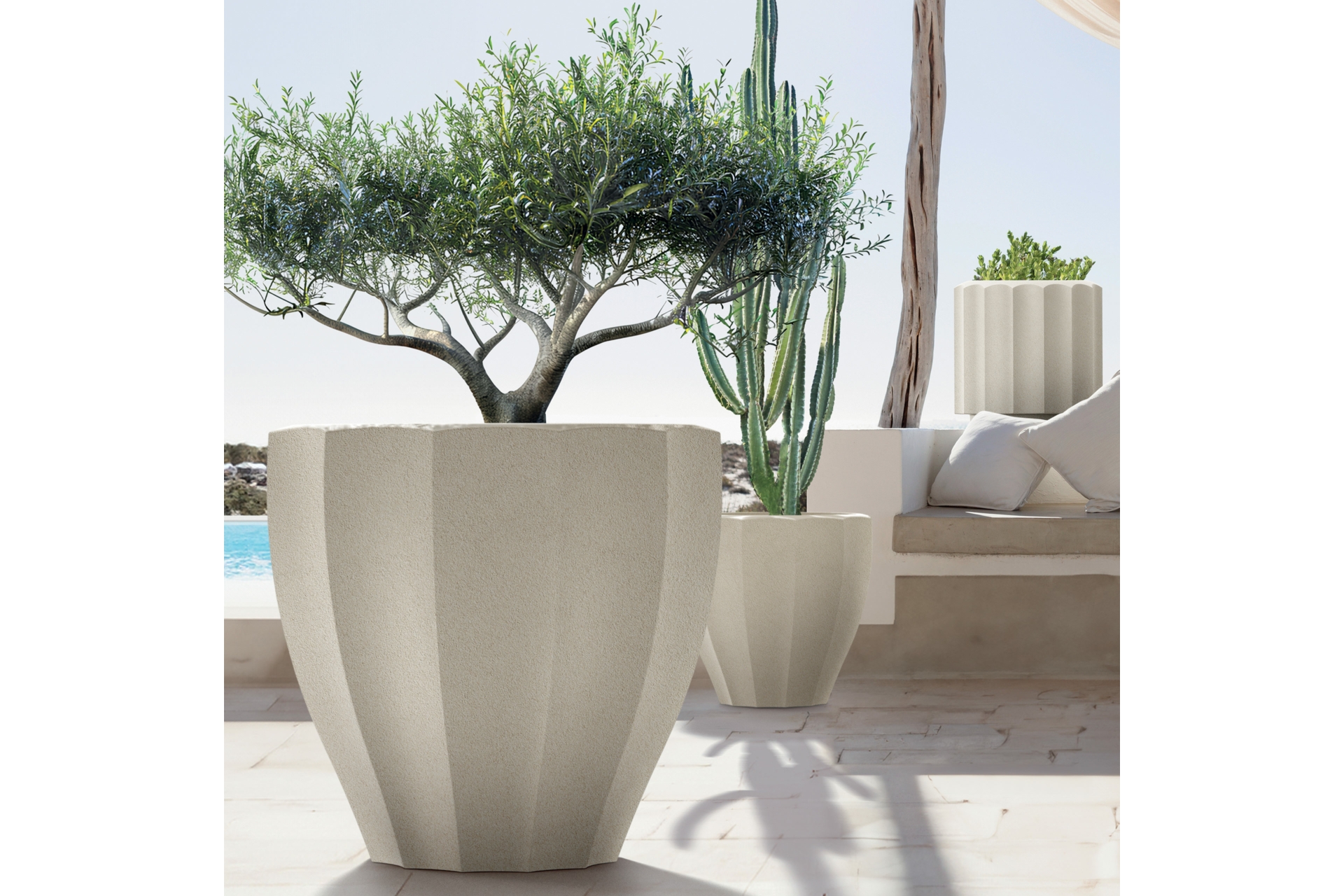 Donica ogrodowa Prosperplast Rona Sand 91 l