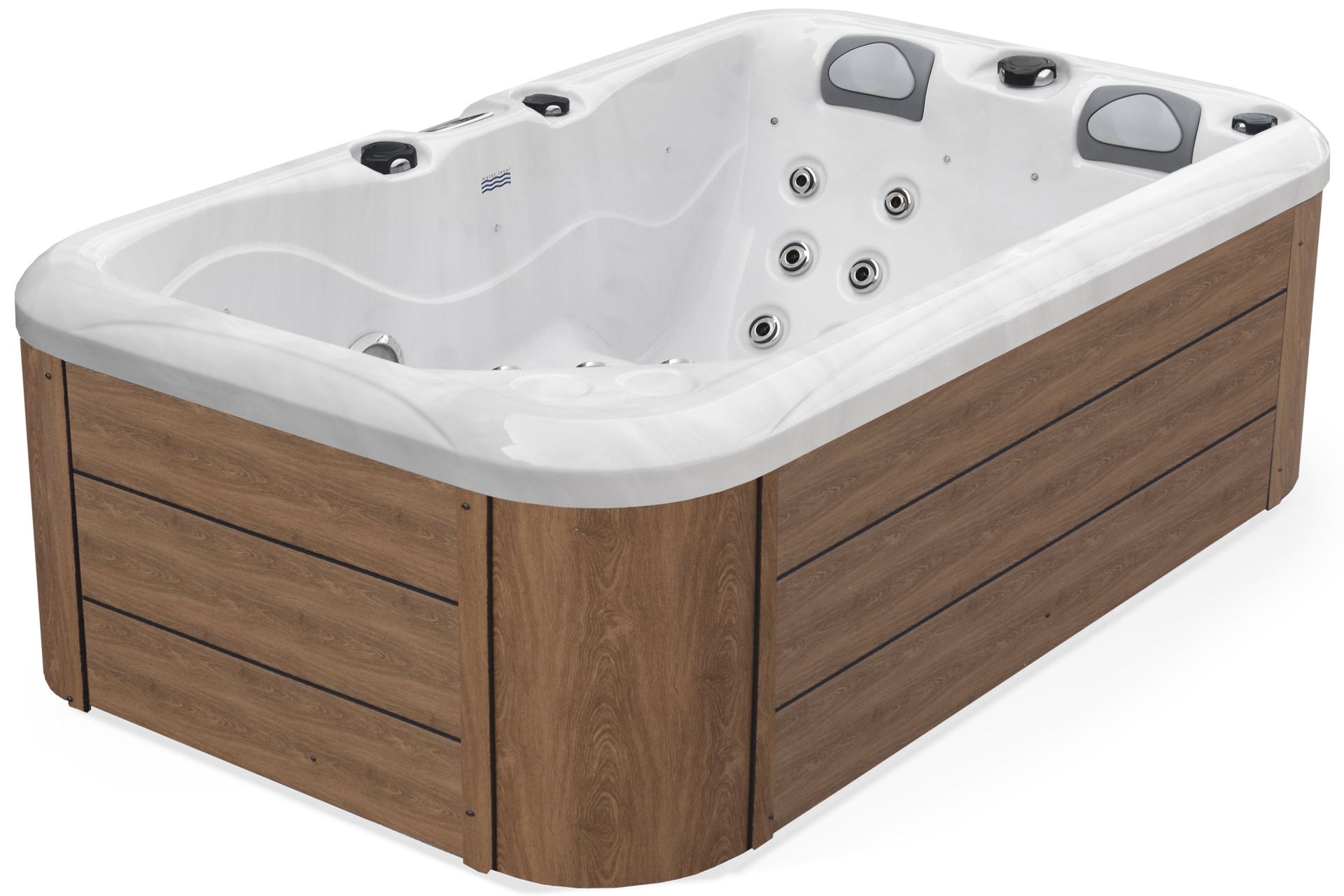Wanna ogrodowa z hydromasażem Aquess Zenya 1201 Brown 3-osobowa