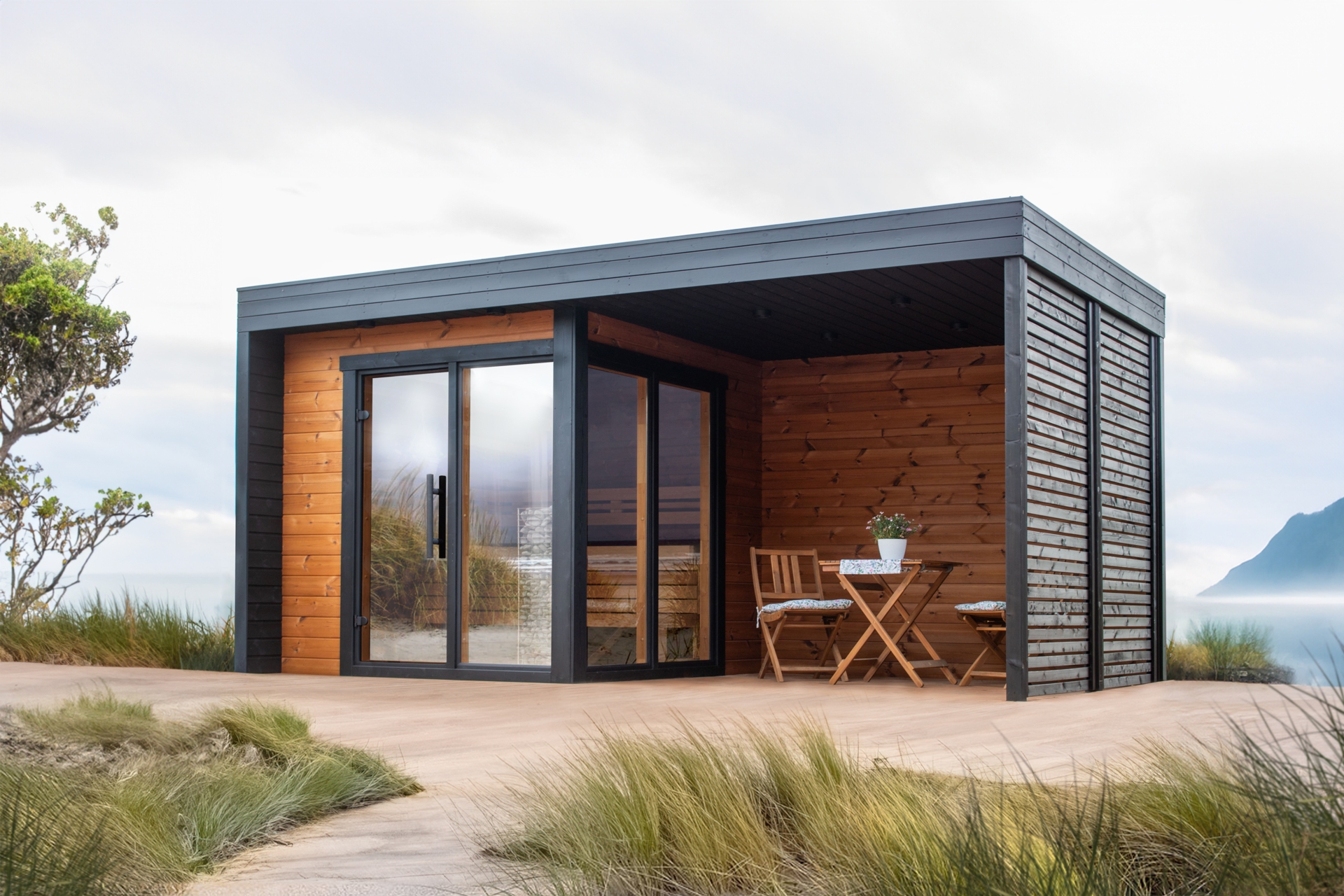 Sauna fińska zewnętrzna Leil® Saunas Patio S Plus 4-osobowa