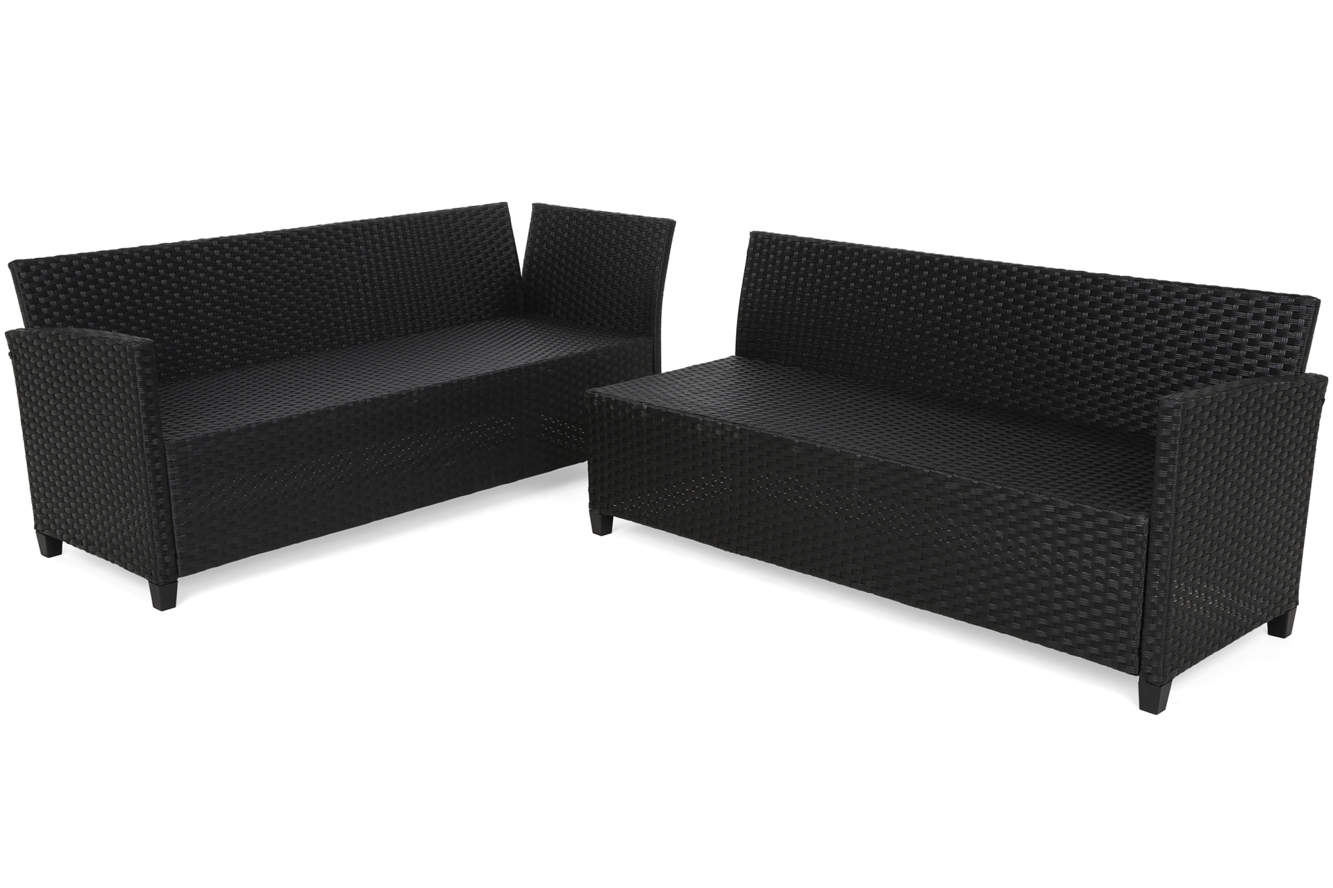 Narożnik ogrodowy technorattanowy Lagos Dark Grey / Grey Melange