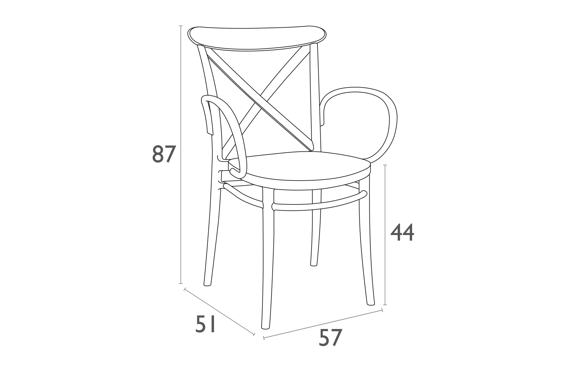 Krzesło Siesta Cross XL White