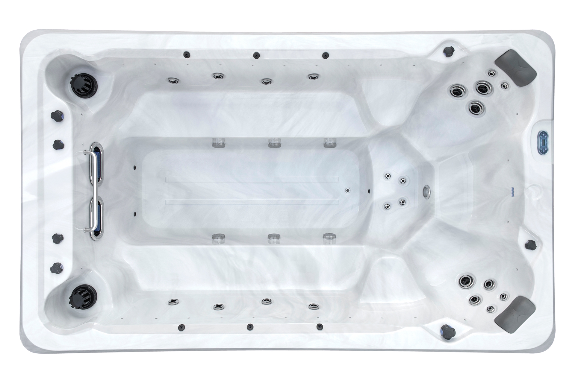 Basen ogrodowy z przeciwprądem i hydromasażem Aquess Flow 390 x 235 cm