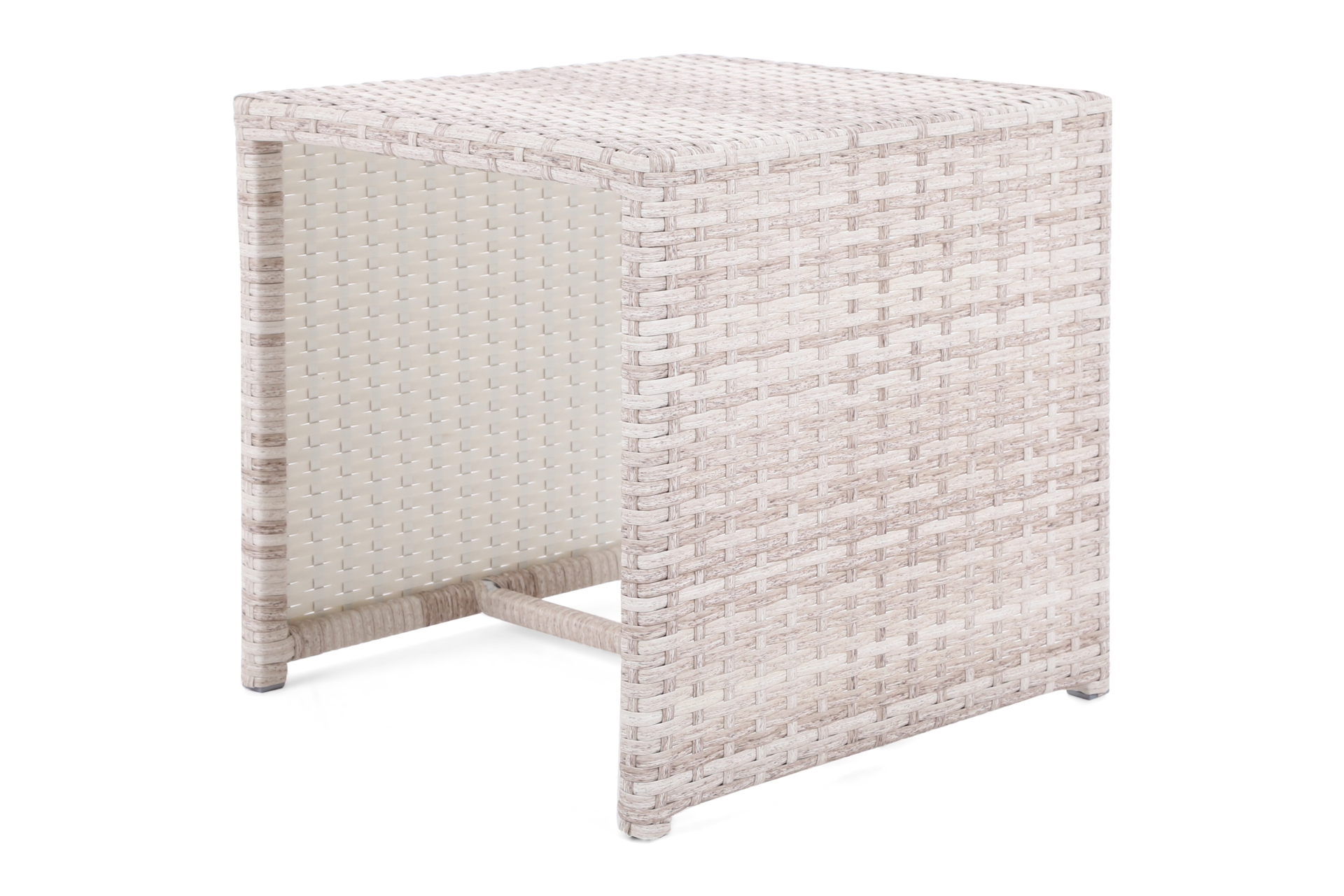 Leżak ogrodowy technorattanowy Bora Bora Beige / Beige Melange ze stolikiem 