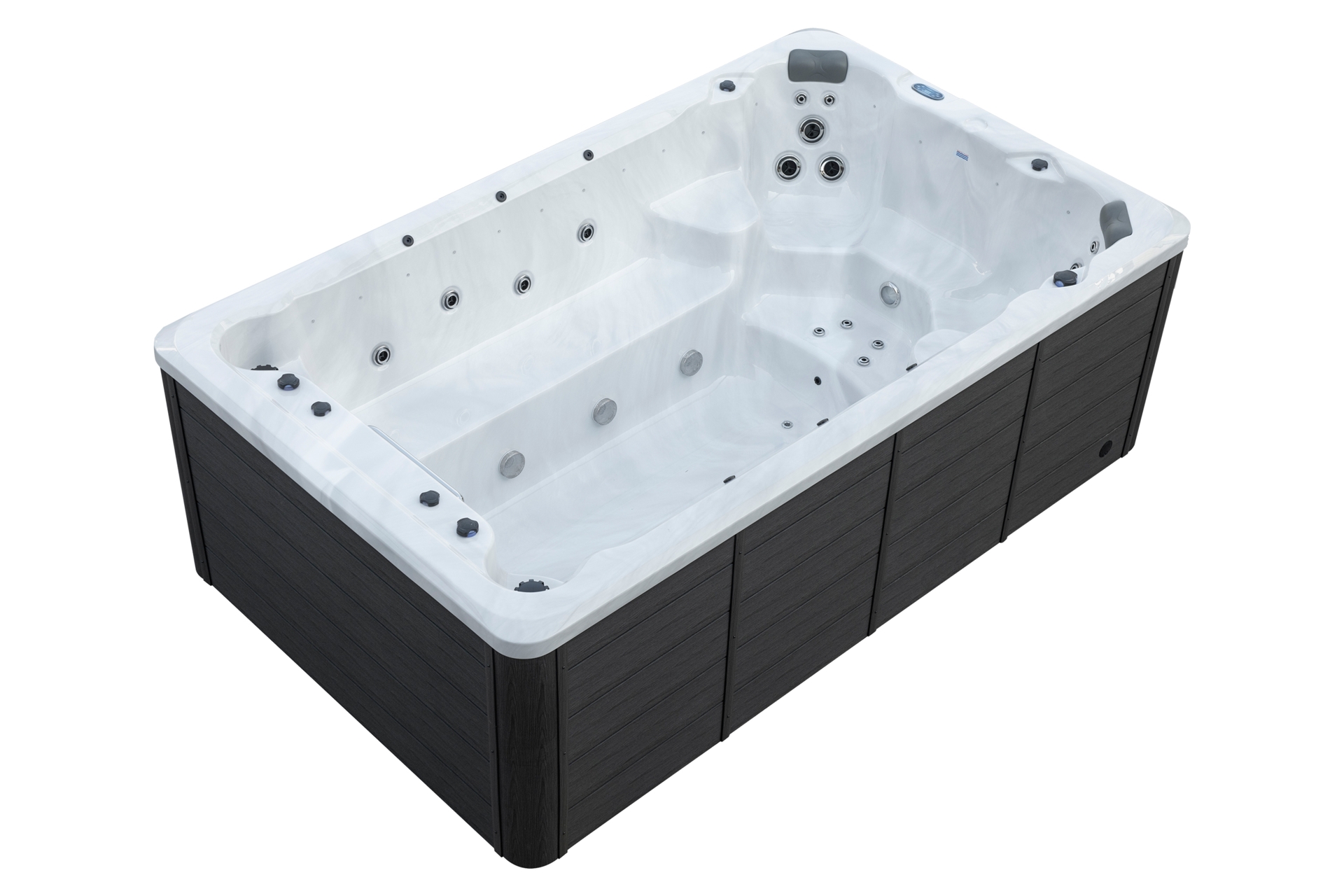 Basen ogrodowy z przeciwprądem i hydromasażem Aquess Flow 390 x 235 cm