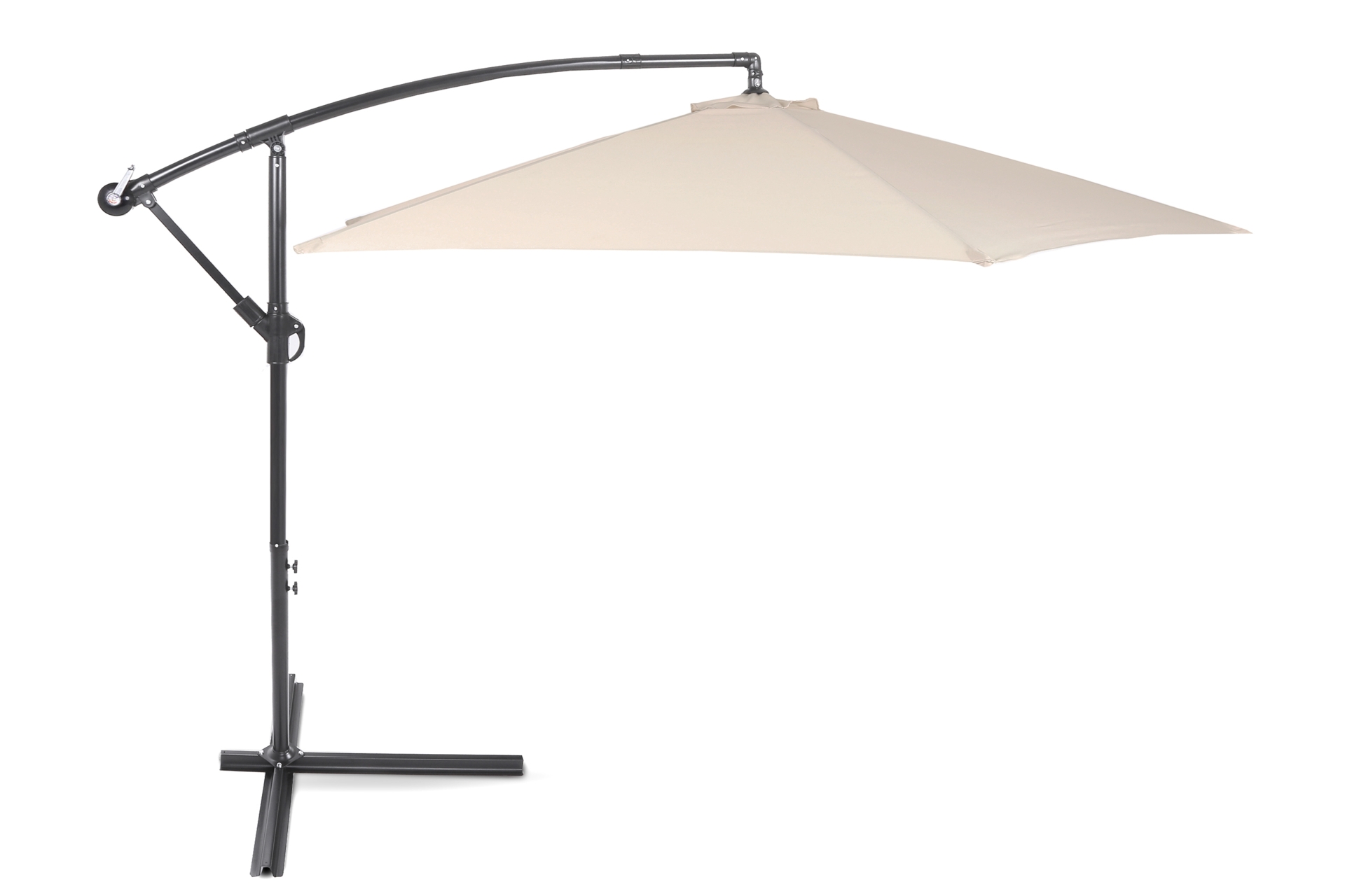 Parasol ogrodowy Malabo 300 cm Grey / Ecru z podstawą