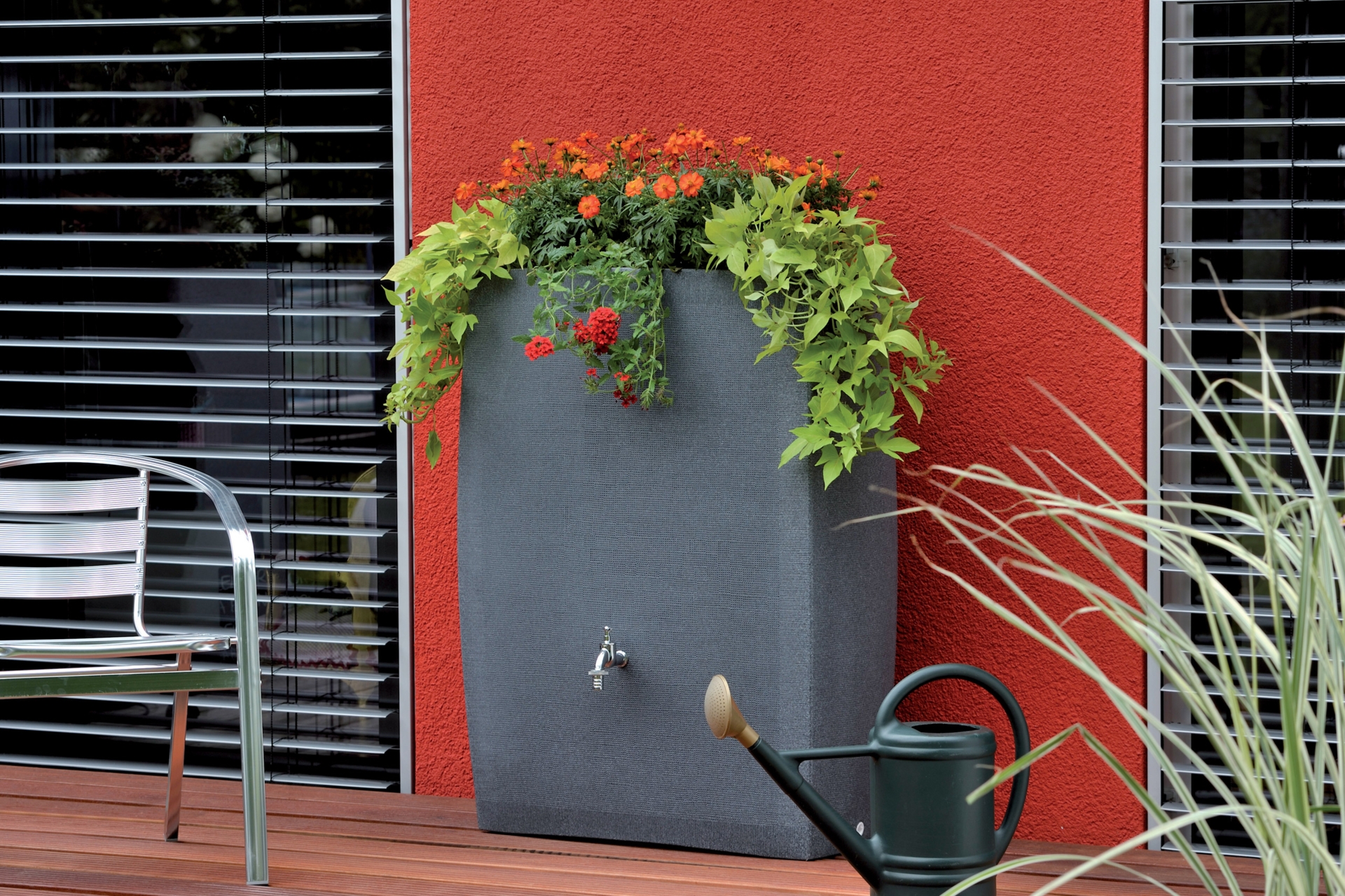 Zbiornik na deszczówkę MPI Noblesse 275 l czarny granit