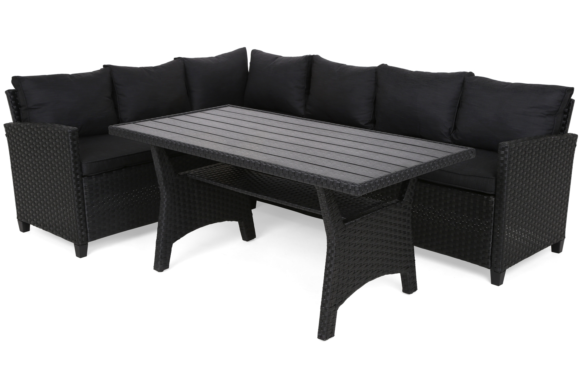 Narożnik ogrodowy technorattanowy Lagos Dark Grey / Grey Melange
