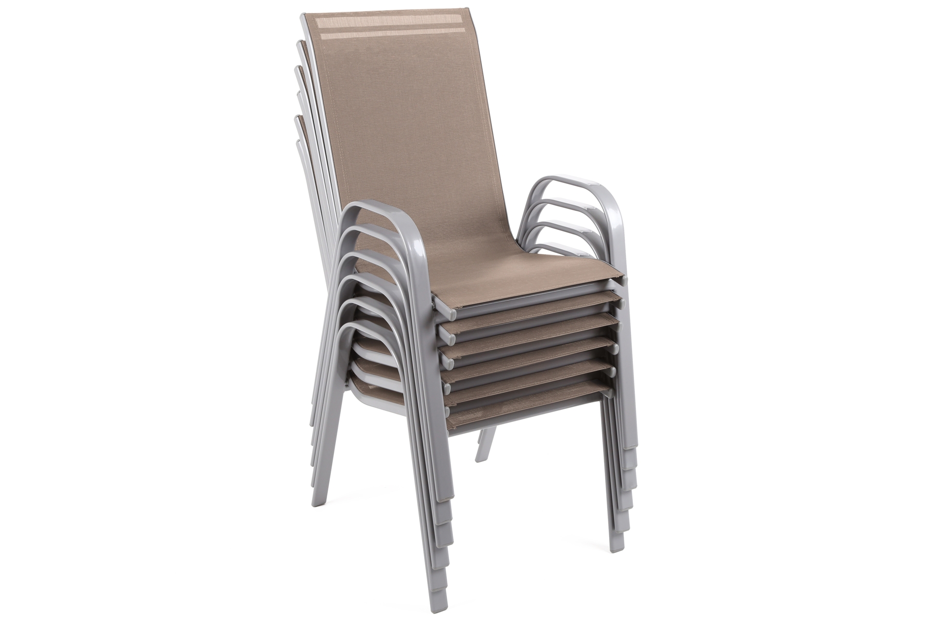 Krzesło metalowe ogrodowe Sevilla Silver / Taupe II. gatunek