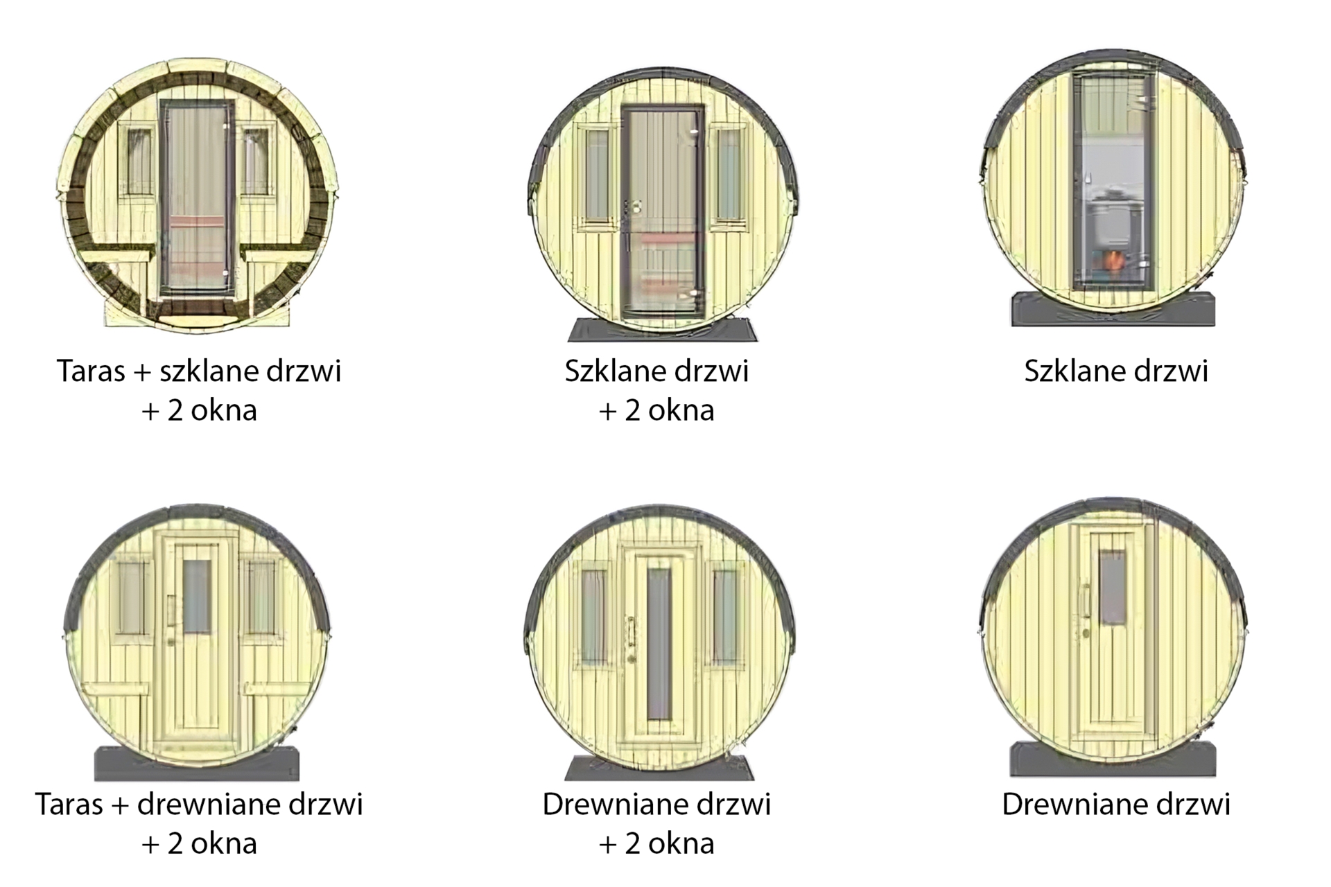 Sauna fińska zewnętrzna Lux Barrelsauna 195 x 200 cm