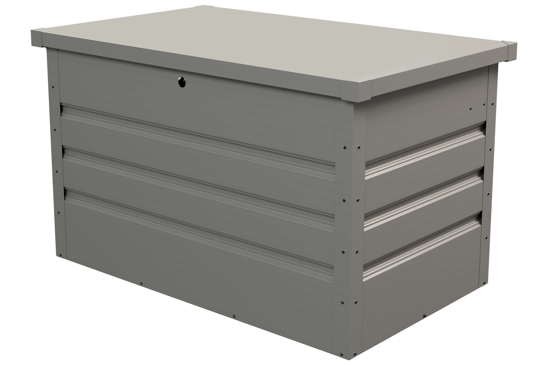 Skrzynia na balkon Goteborg Mini Silver Grey