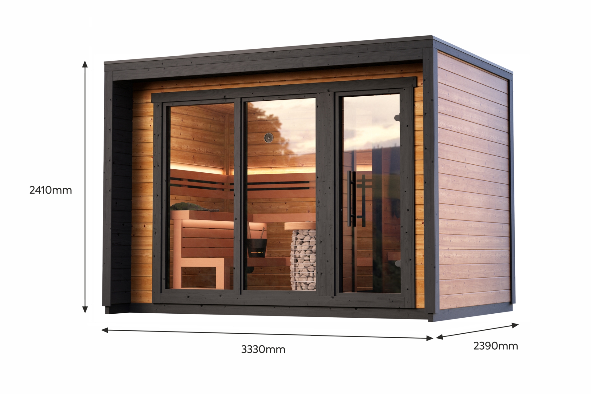 Sauna fińska zewnętrzna Leil® Saunas Patio M 5-osobowa