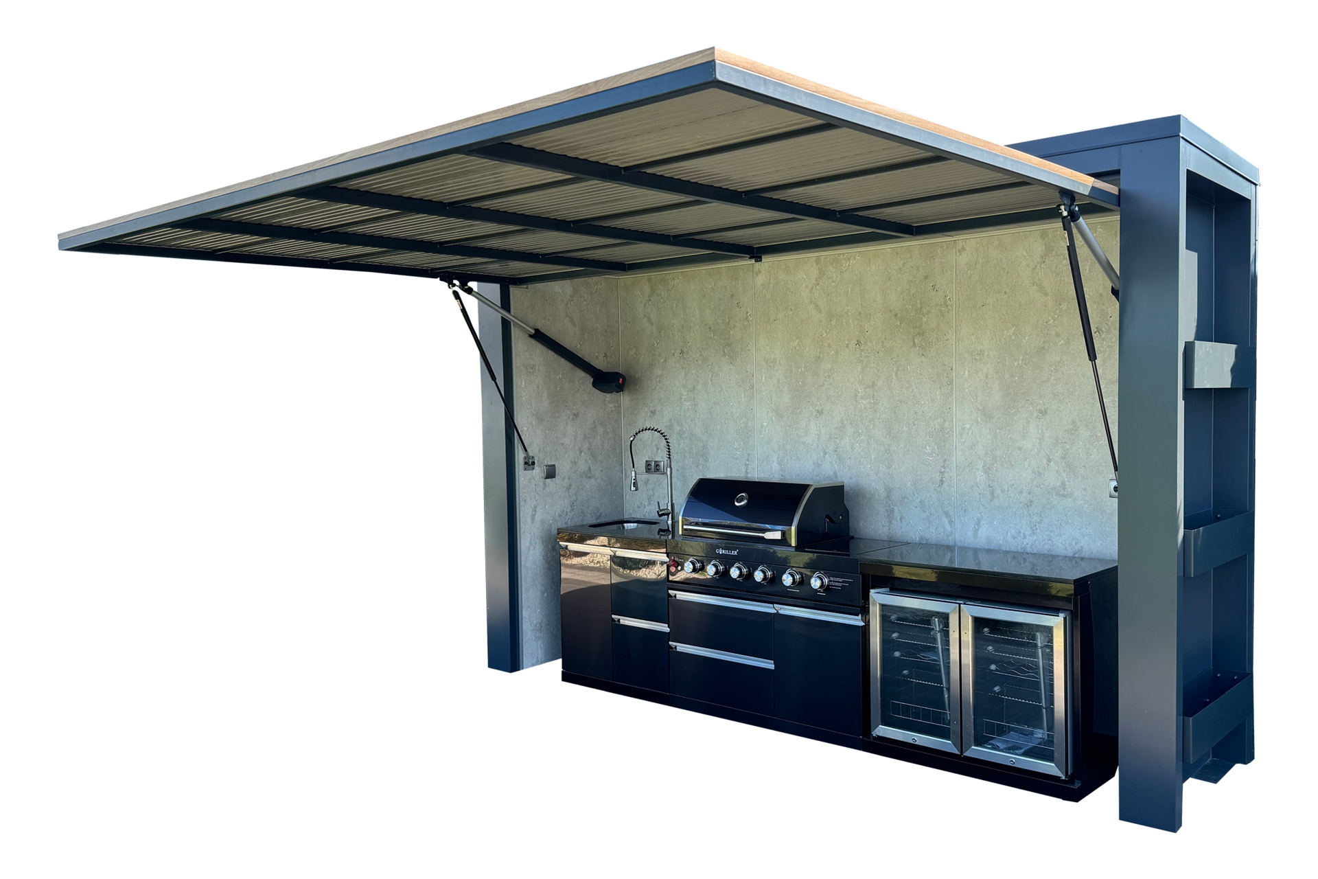 Kuchnia ogrodowa zamykana Island Dibond