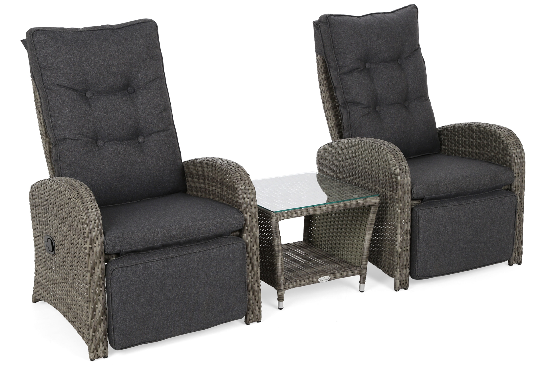 Meble ogrodowe technorattanowe Saloniki Light Grey / Grey