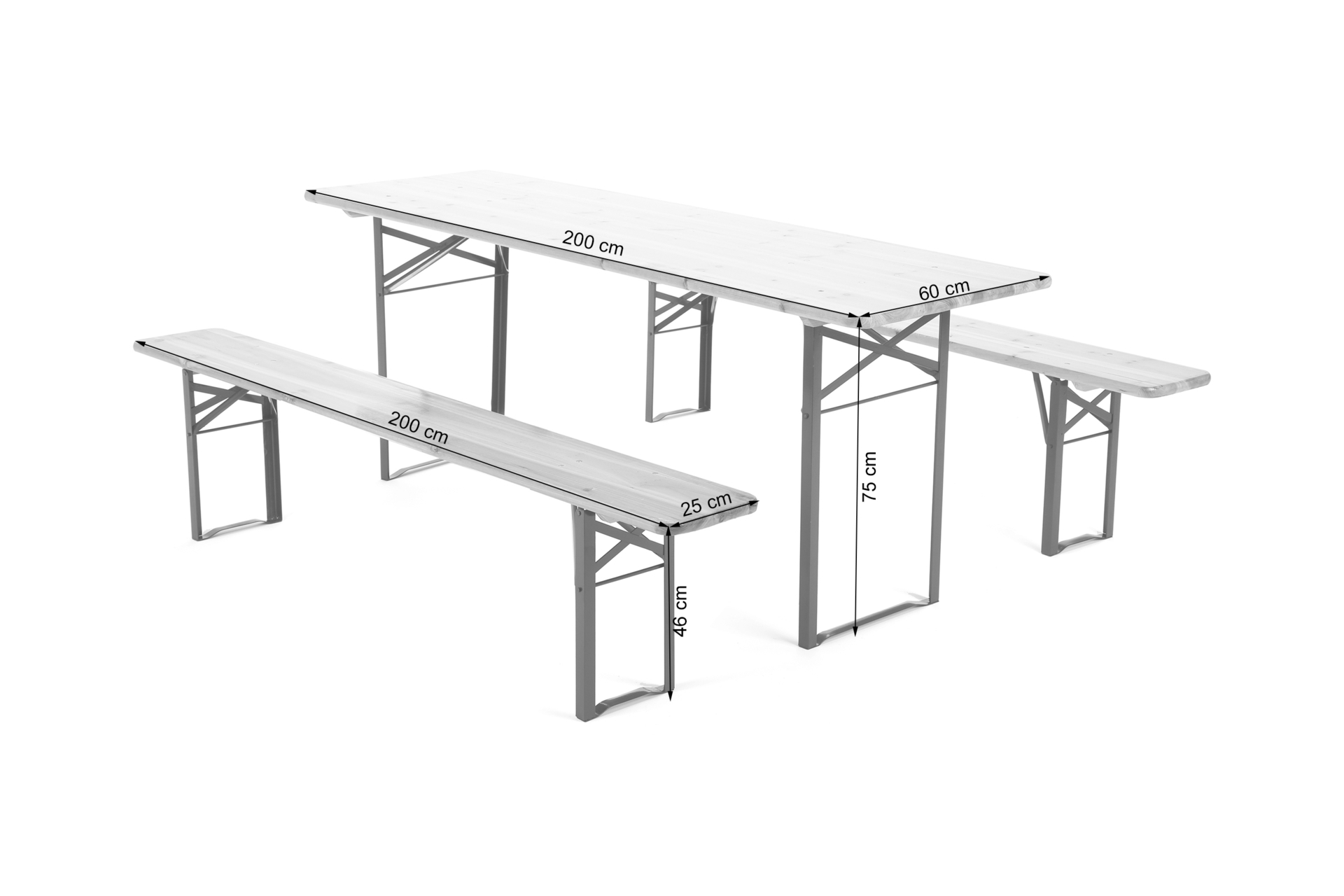 Ogrodowy zestaw piwny 200 cm