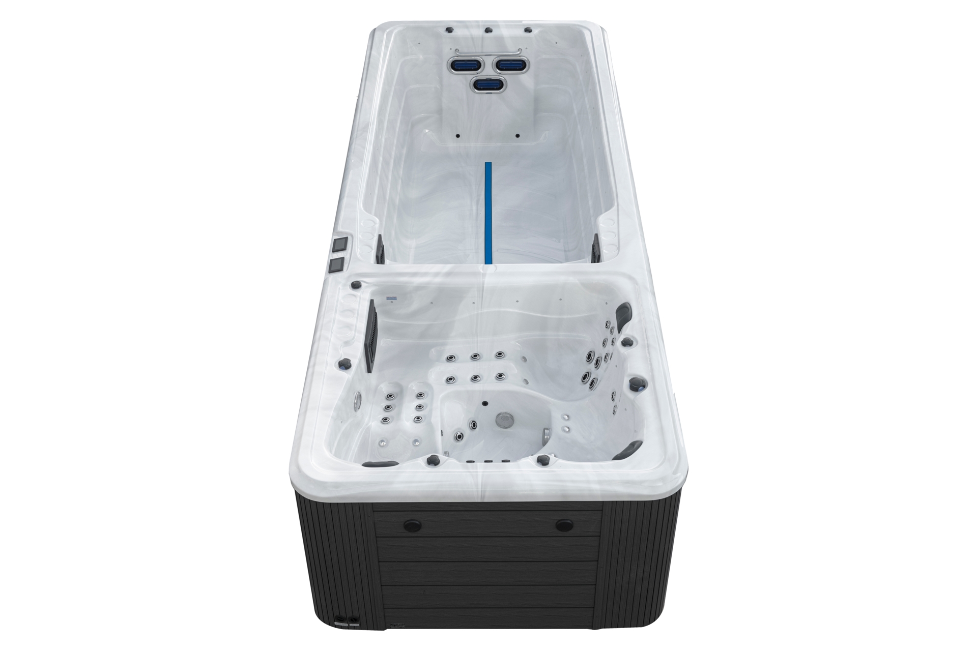 Basen ogrodowy z przeciwprądem i hydromasażem Aquess Wave 590 x 225 cm