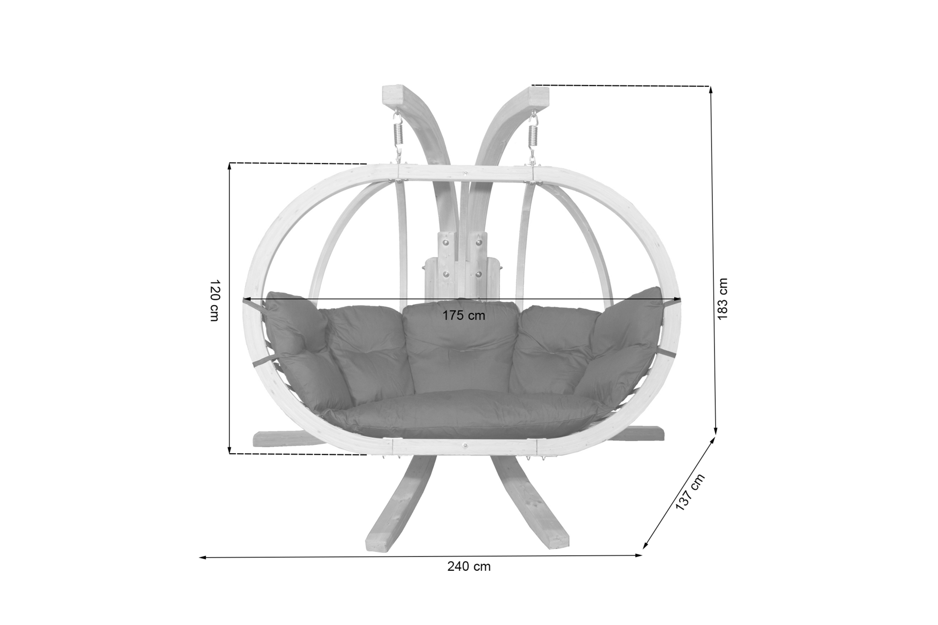 Fotel wiszący Timber Plus O-Zone Premier Red