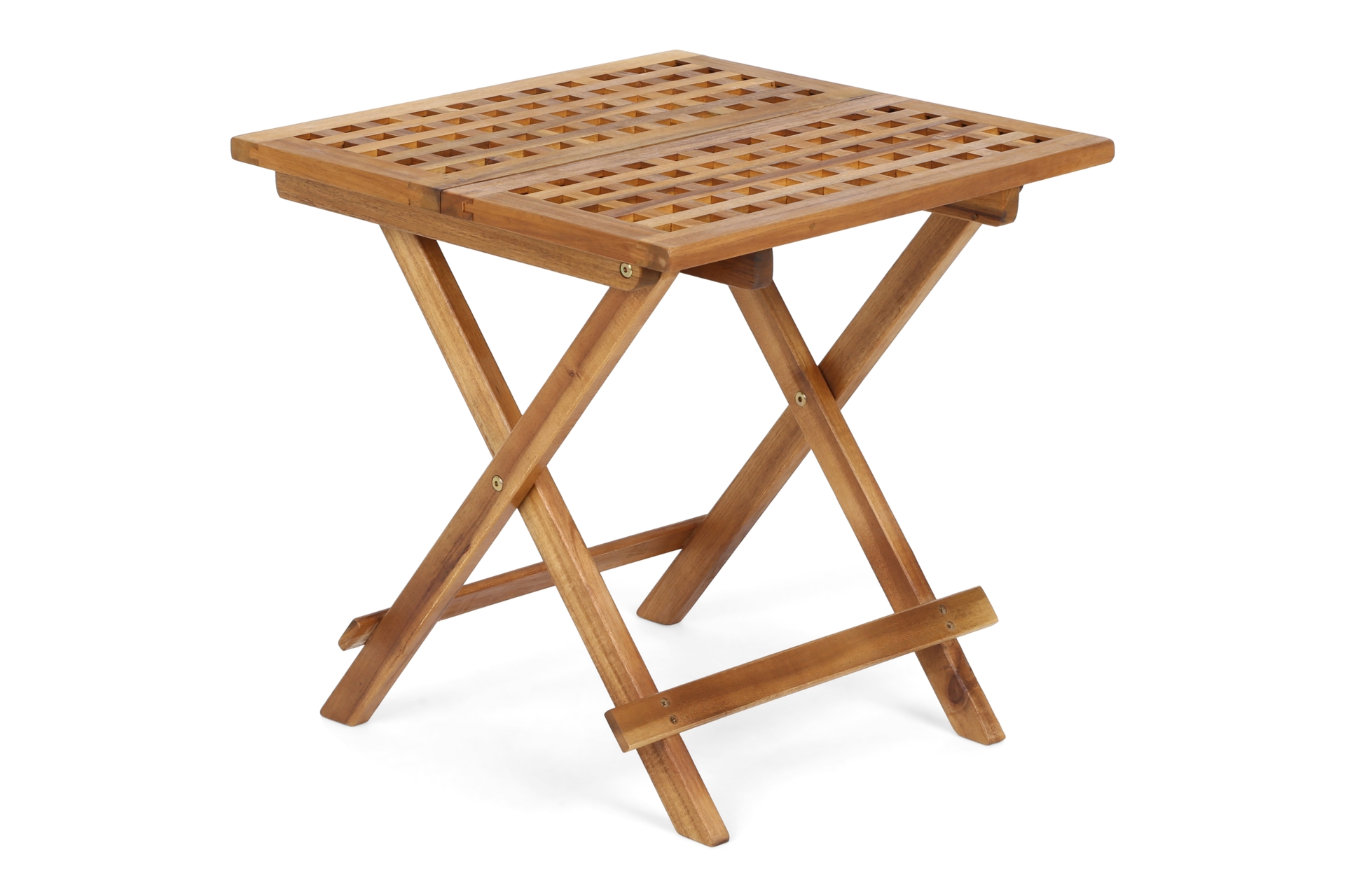 Stół ogrodowy drewniany Akacja Square Cross 50 cm