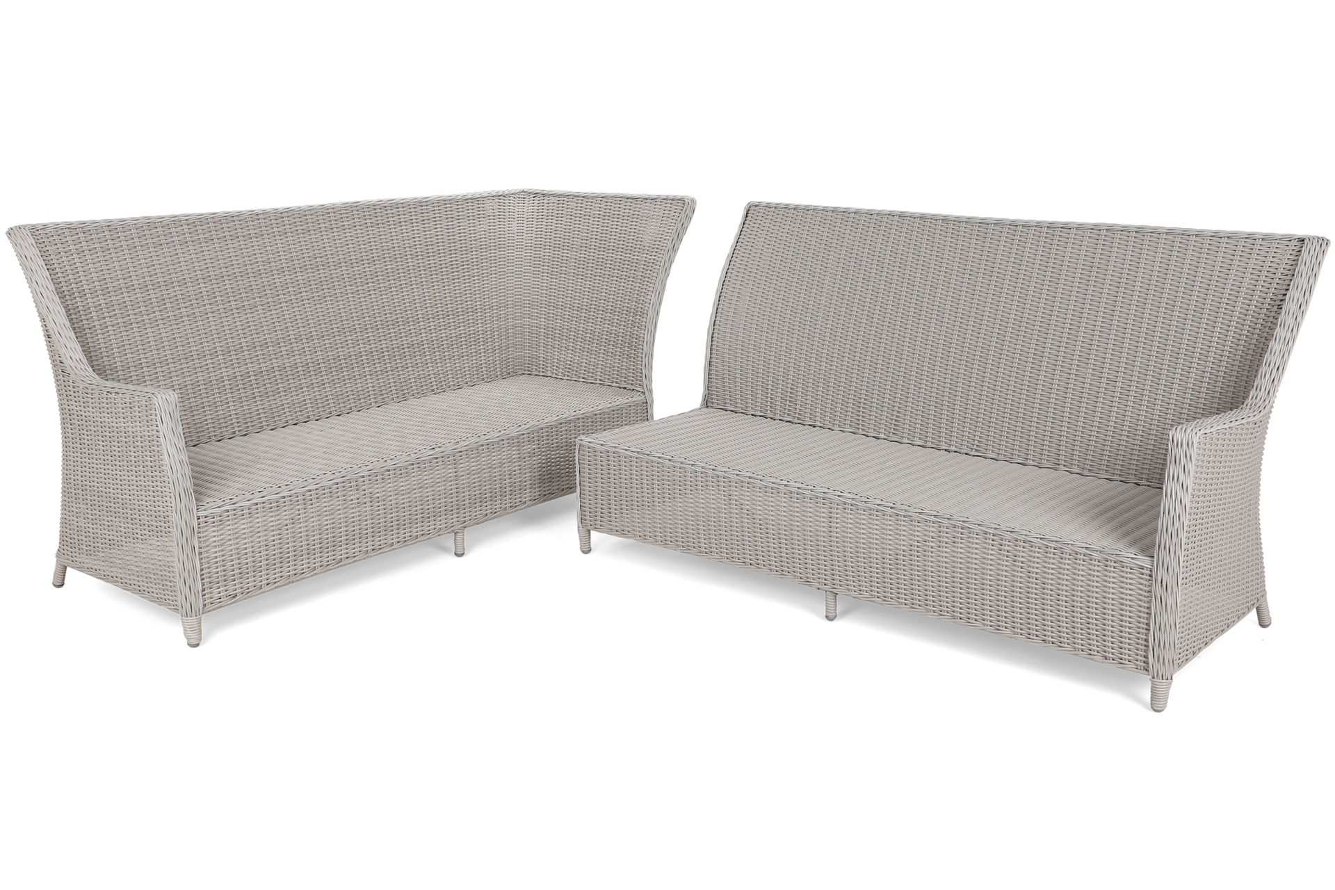 Narożnik technorattanowy lewy Alicante White / Grey