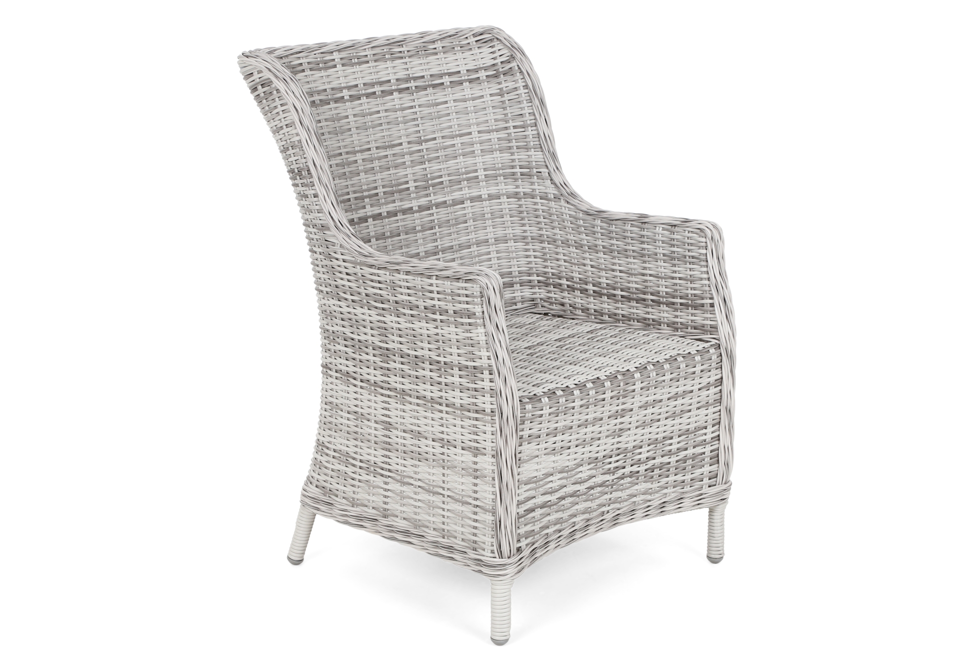 Meble ogrodowe technorattanowe Bristol Round Elegant 150 cm Light Grey / Grey Melange 6+1