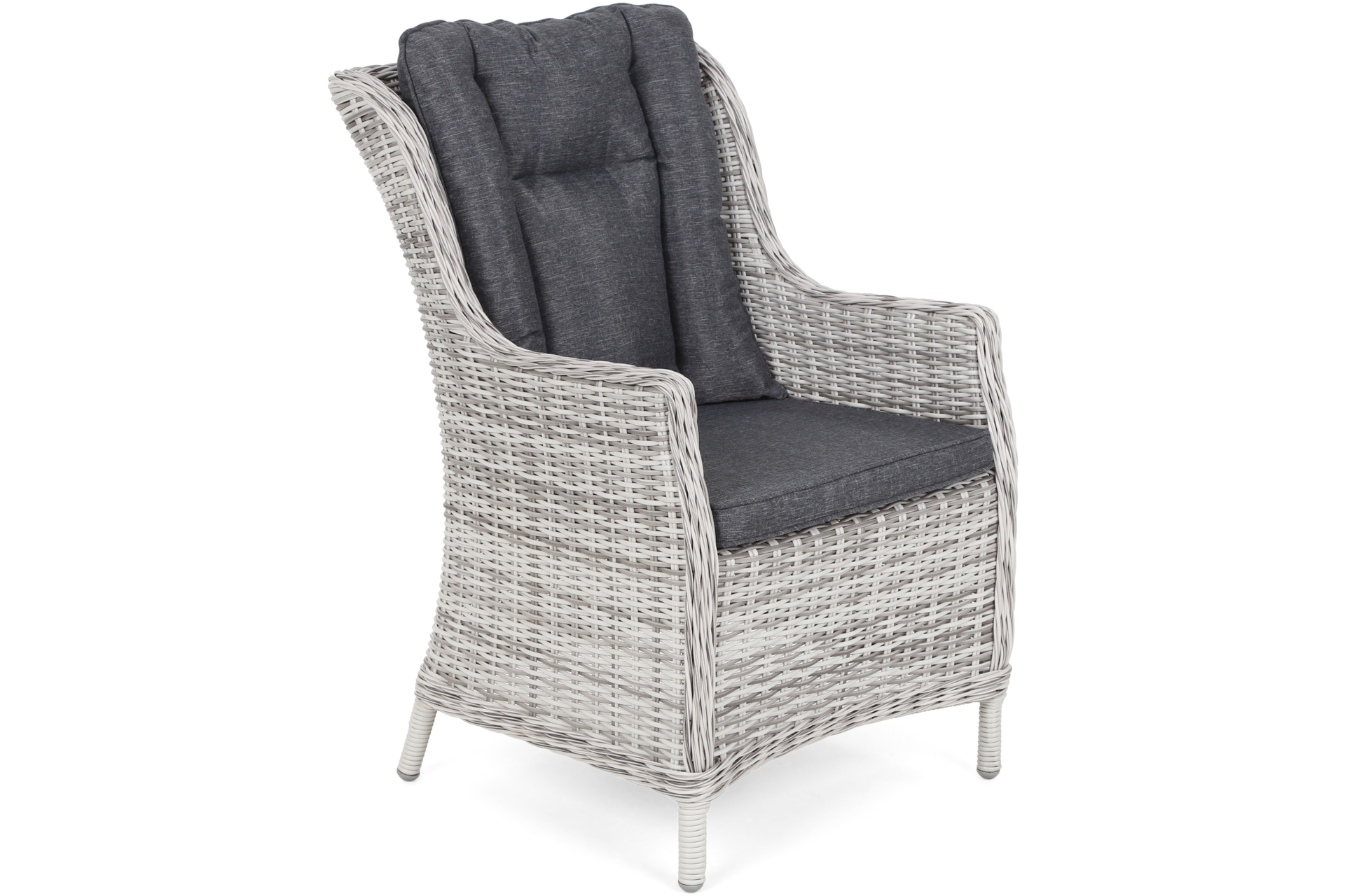 Meble ogrodowe technorattanowe Bristol Round Elegant 150 cm Light Grey / Grey Melange 6+1