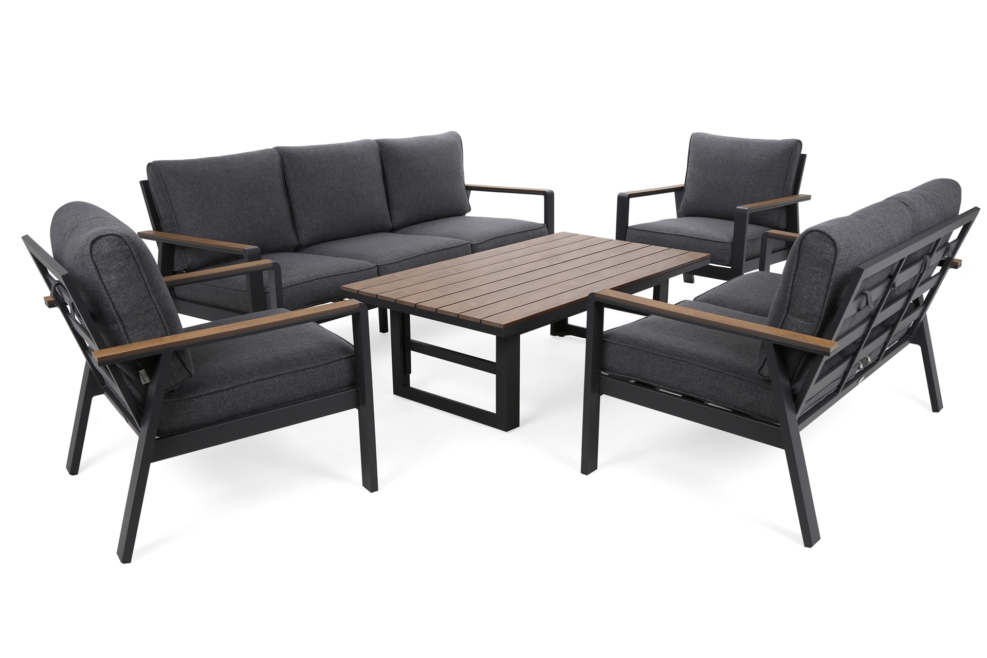 Zestaw mebli aluminiowych Turyn Dark Grey / Grey Melange