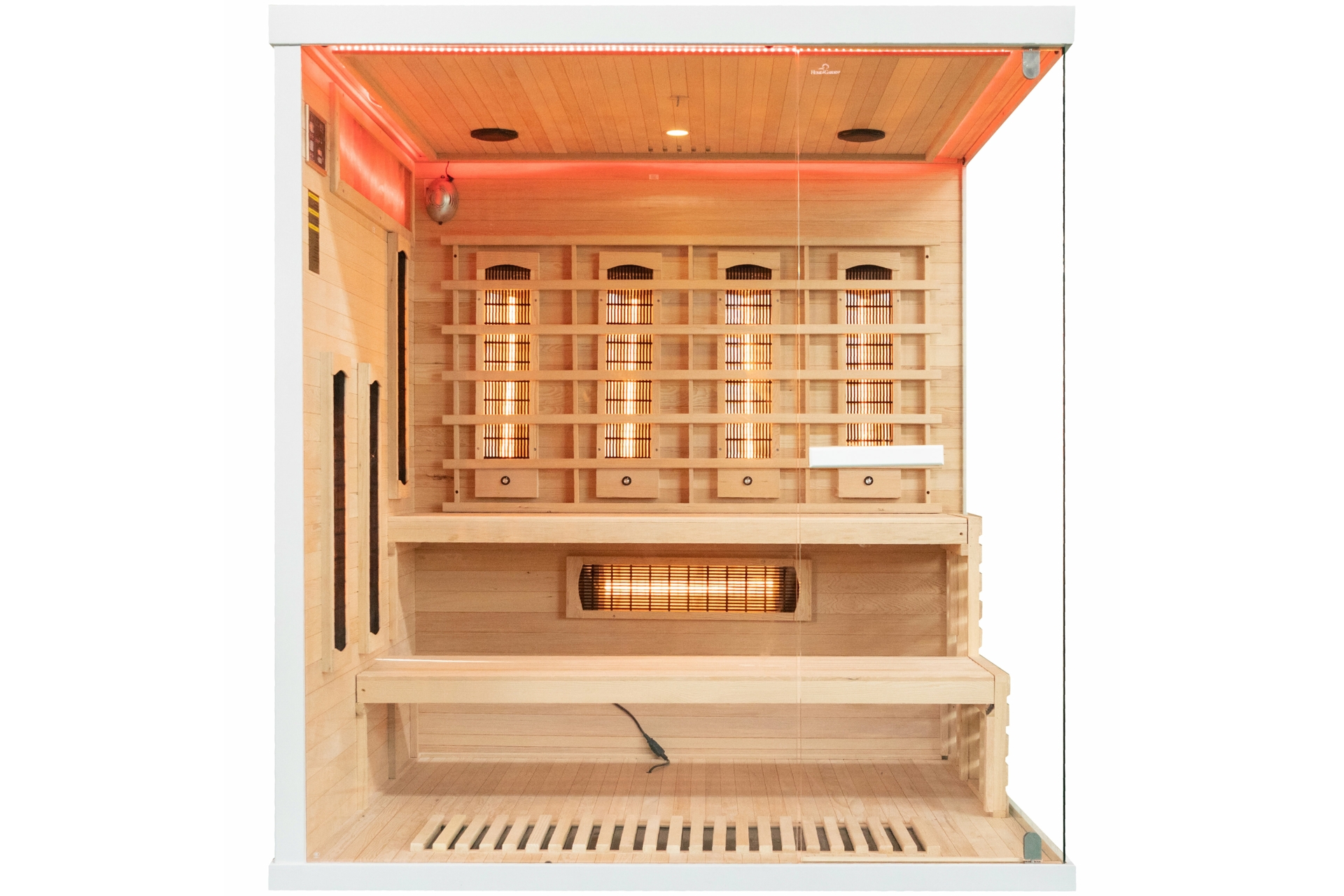 Sauna infrared narożna Nordum Pure 4-osobowa biała