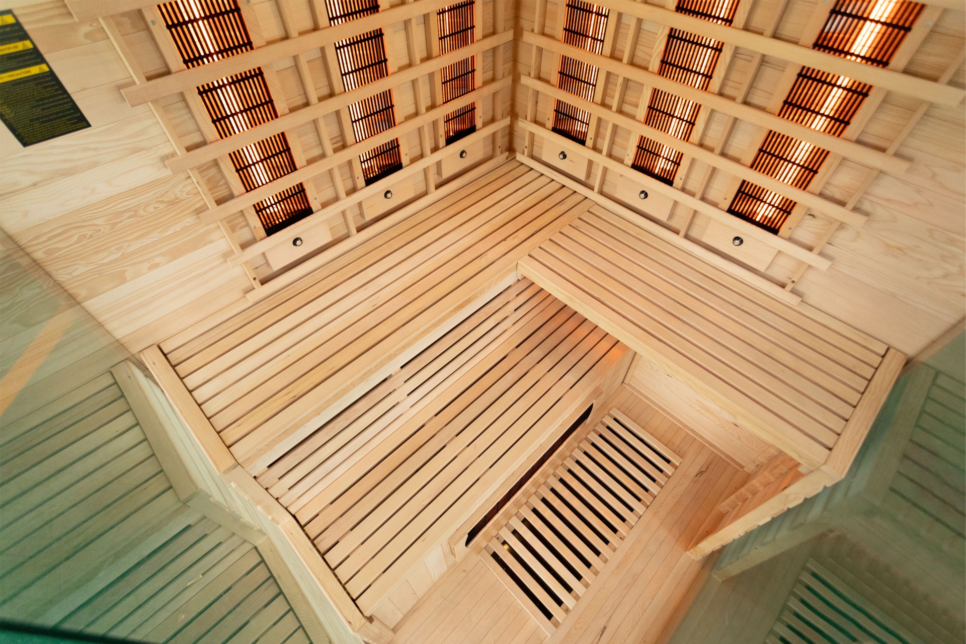 Sauna infrared narożna Nordum Solea 3-osobowa naturalna