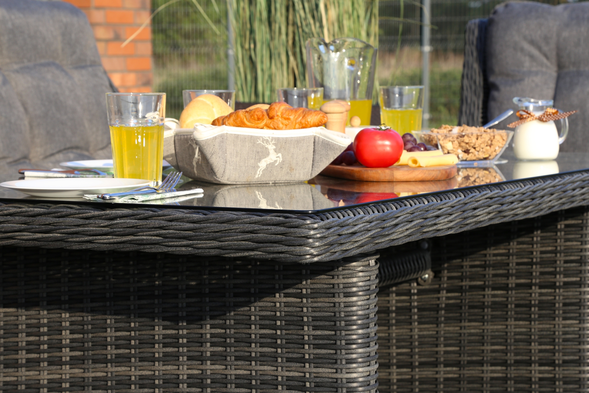 Meble ogrodowe technorattanowe Alicante Light Grey / Grey Melange