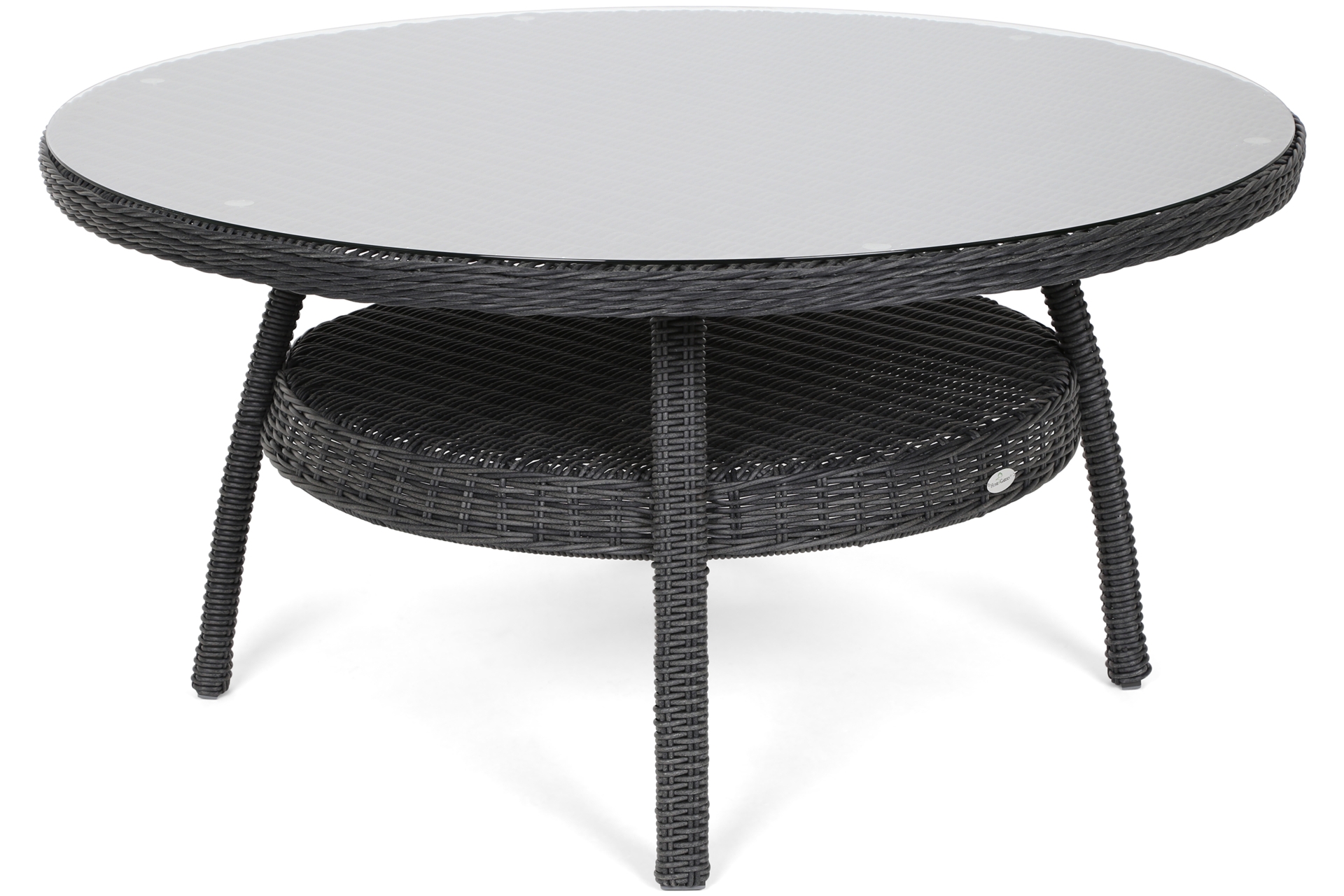 Meble ogrodowe technorattanowe Bristol Round Elegant 150 cm Grey / Grey Melange 6+1