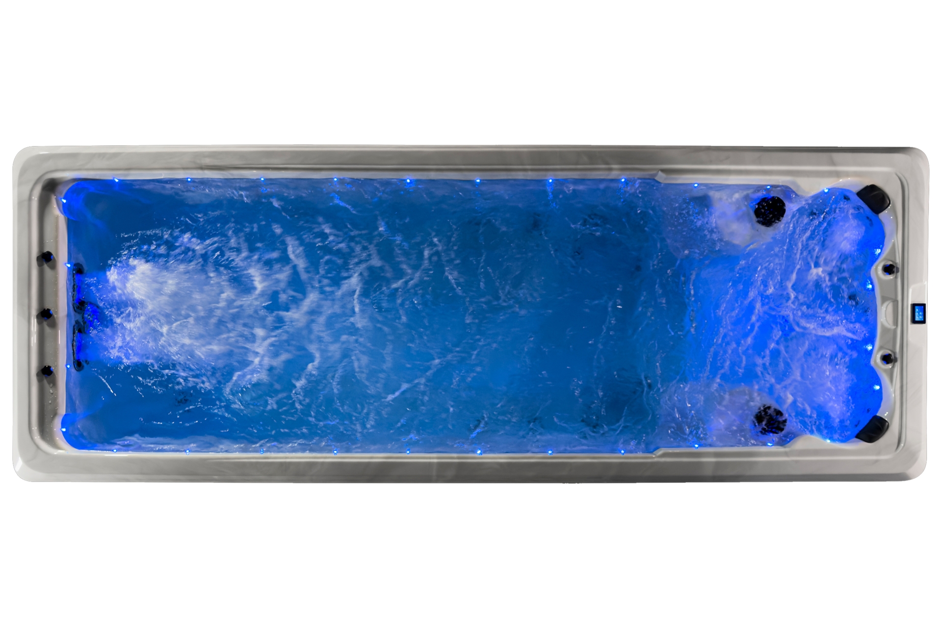 Basen ogrodowy z przeciwprądem i hydromasażem Aquess Horizon 680 x 235 cm