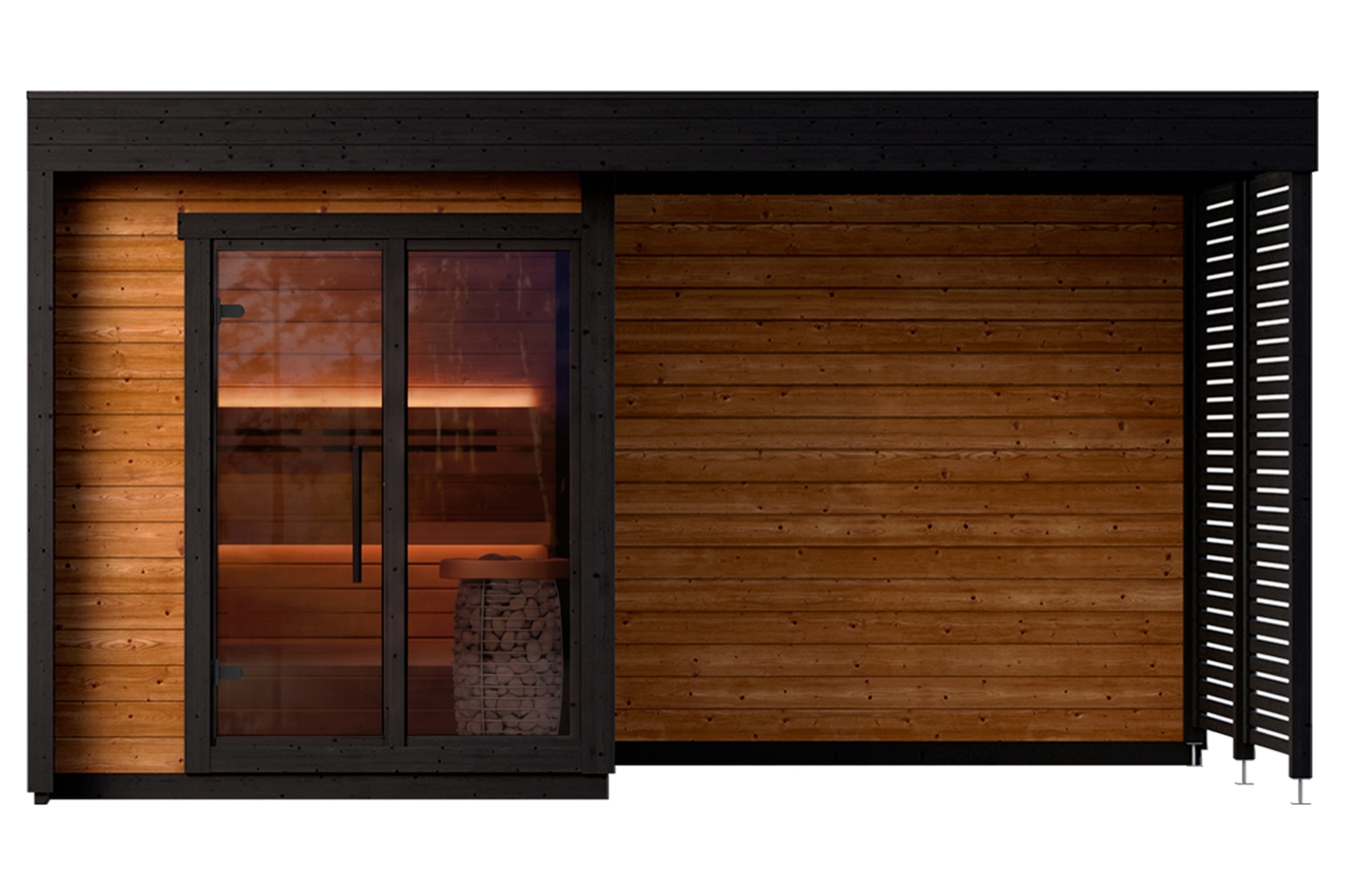 Sauna fińska zewnętrzna Leil® Saunas Patio S Plus 4-osobowa