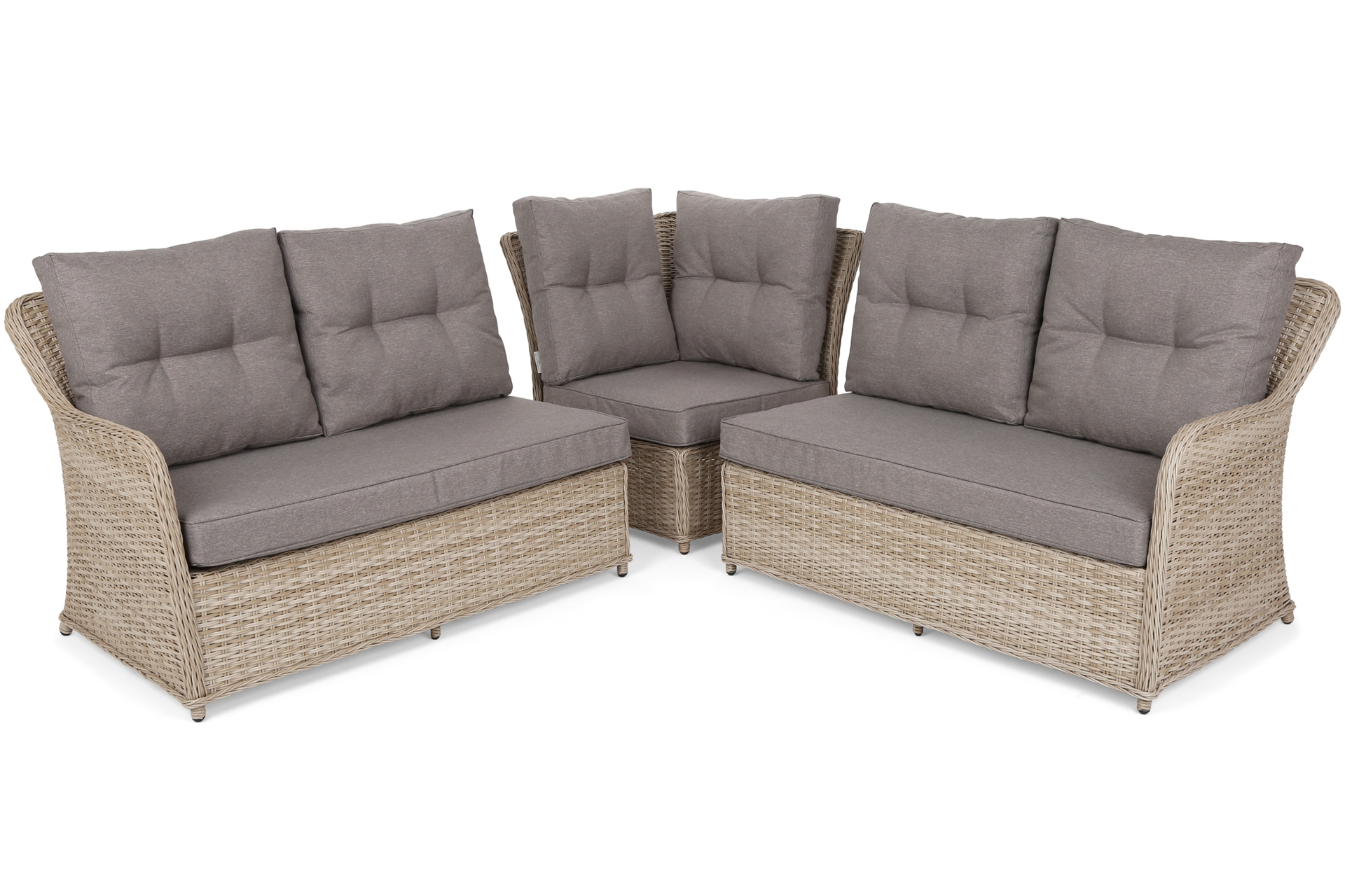 Narożny zestaw mebli ogrodowych Bergamo Beige / Beige Melange