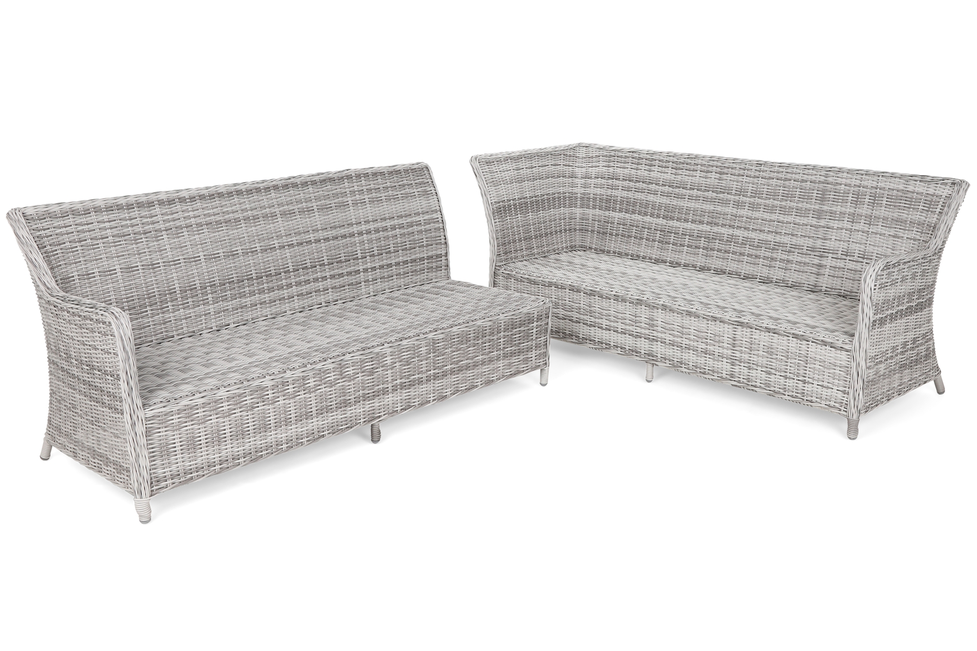 Narożny zestaw mebli ogrodowych prawy California Light Grey / Grey Melange